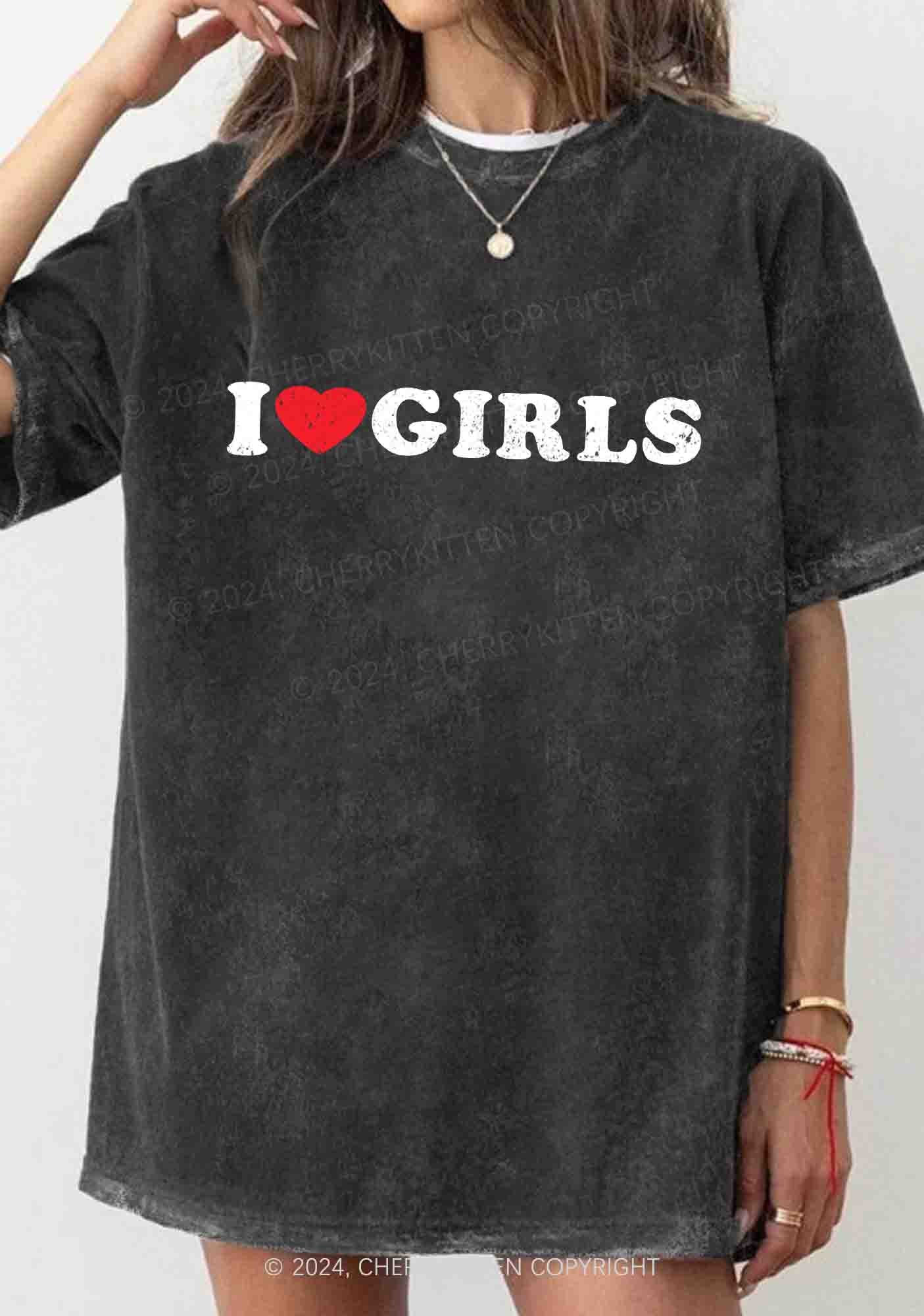 I Love Girls Y2K Washed Tee Cherrykitten - Image 2