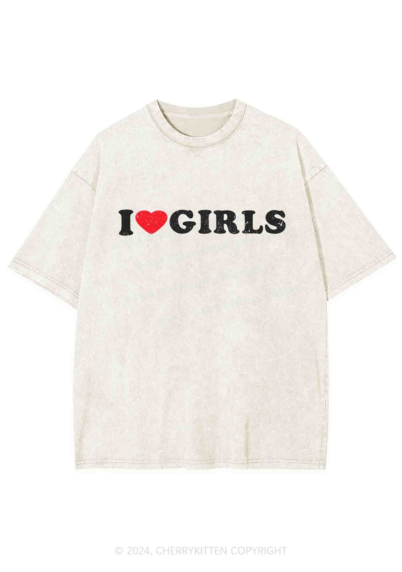 I Love Girls Y2K Washed Tee Cherrykitten - Image 3