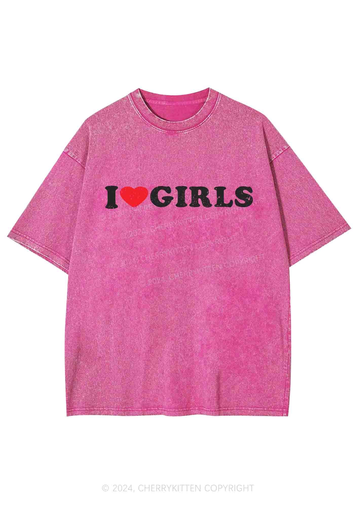 I Love Girls Y2K Washed Tee Cherrykitten - Image 4