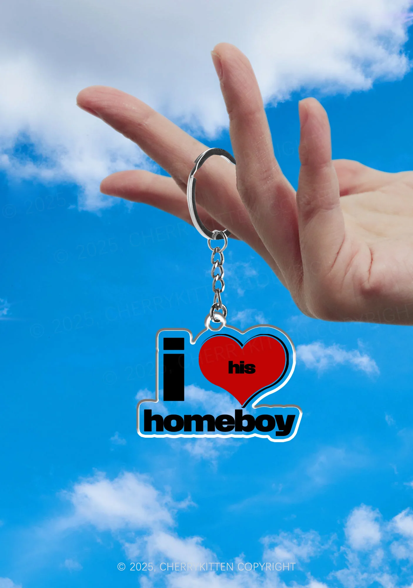 I Love His Homeboy 1Pc Y2K Keychain Cherrykitten - Image 2