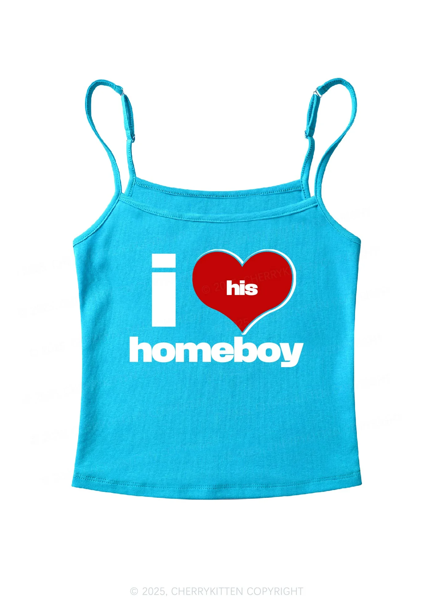I Love His Homeboy Y2K Spaghetti Strap Cami Cherrykitten - Image 5