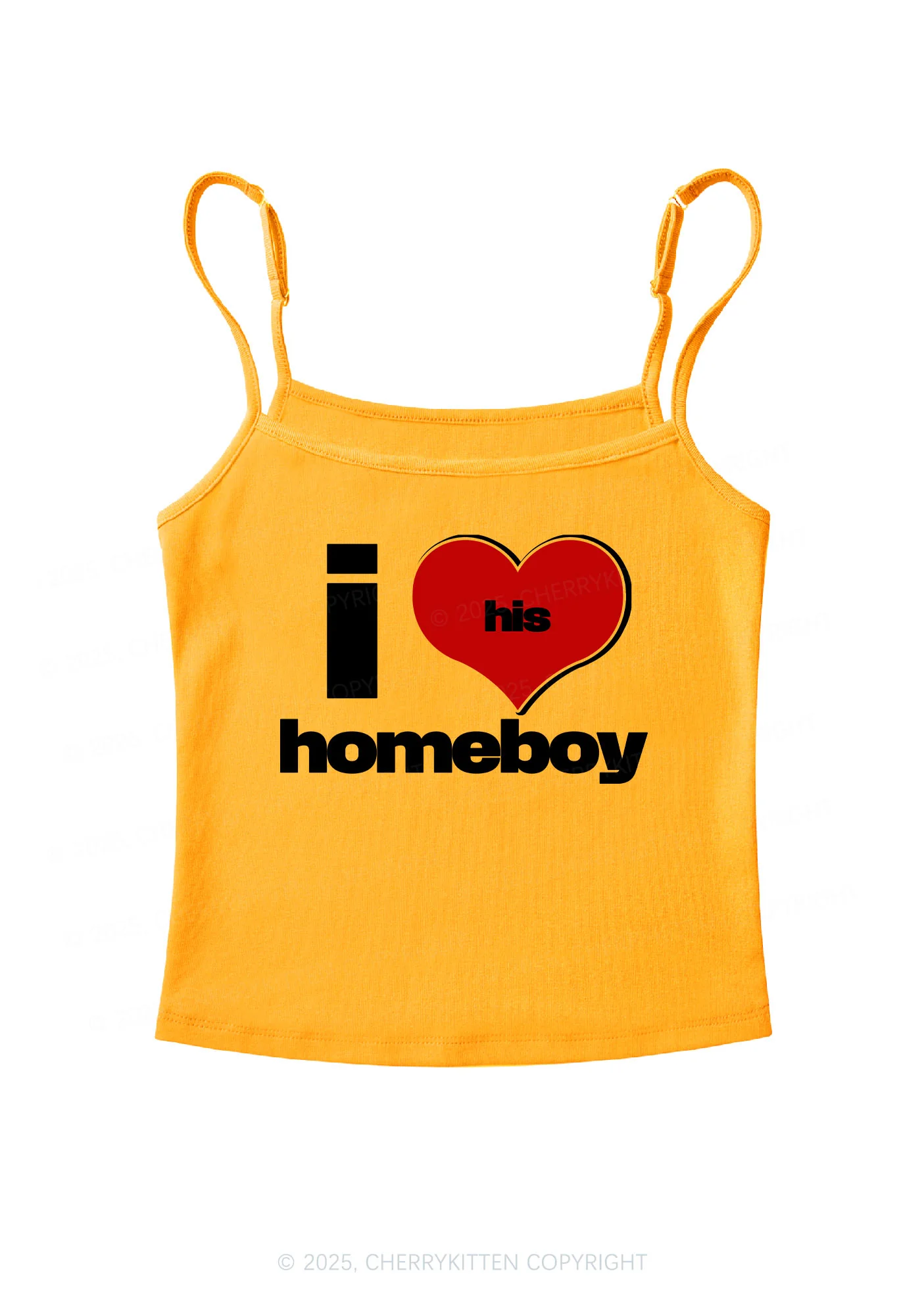 I Love His Homeboy Y2K Spaghetti Strap Cami Cherrykitten - Image 6