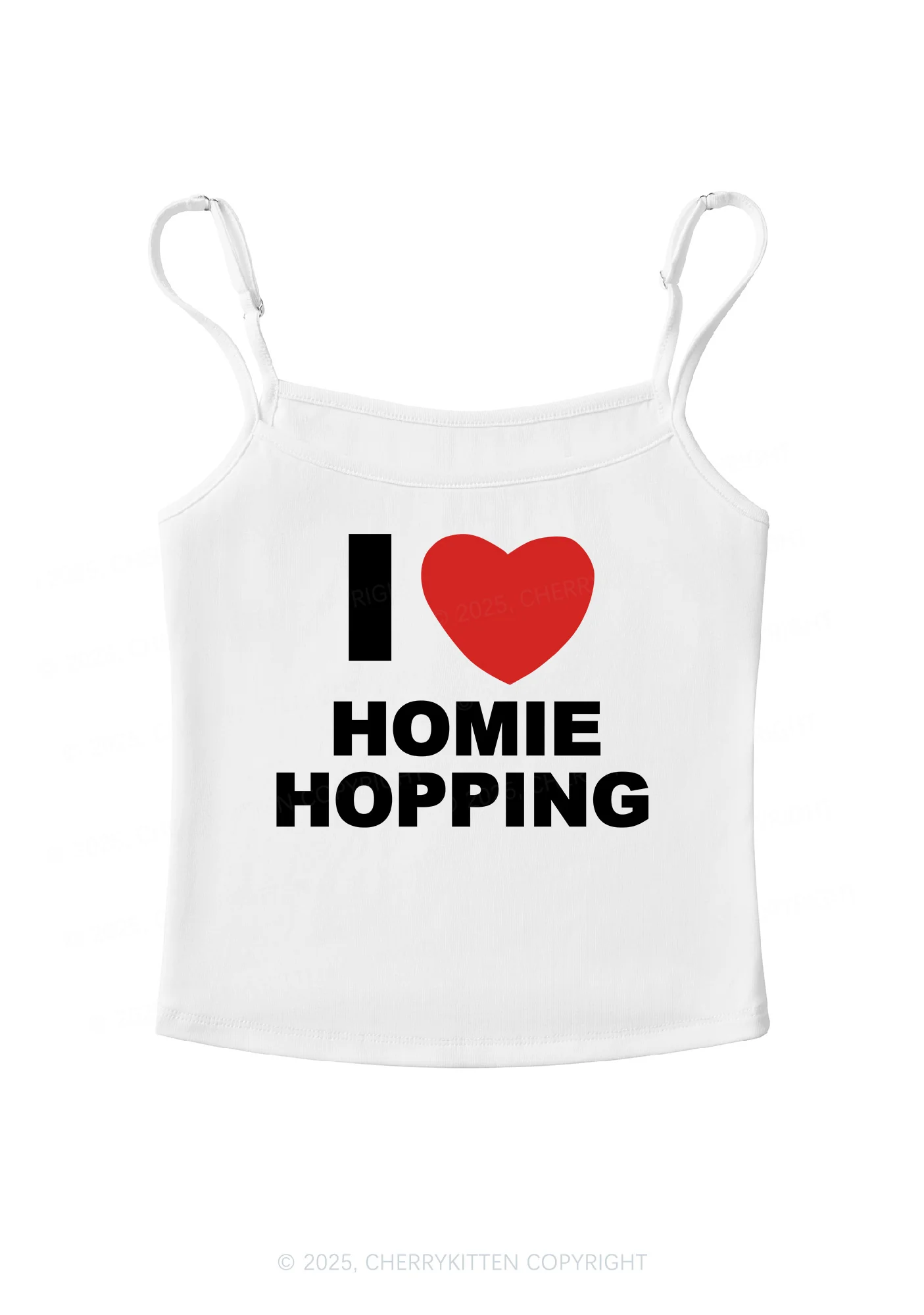 I Love Homie Hopping Y2K Spaghetti Strap Cami Cherrykitten - Image 4