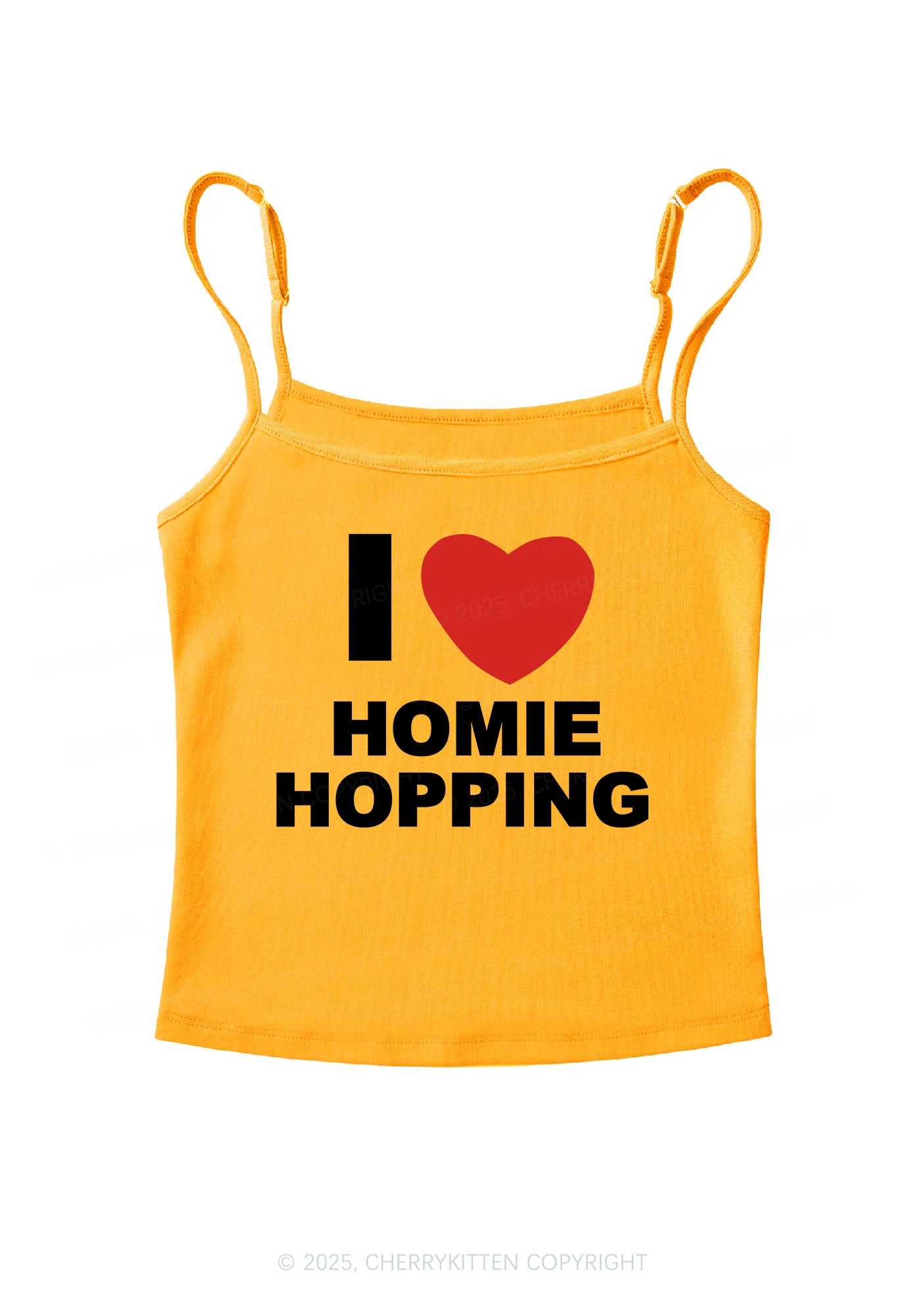 I Love Homie Hopping Y2K Spaghetti Strap Cami Cherrykitten - Image 5