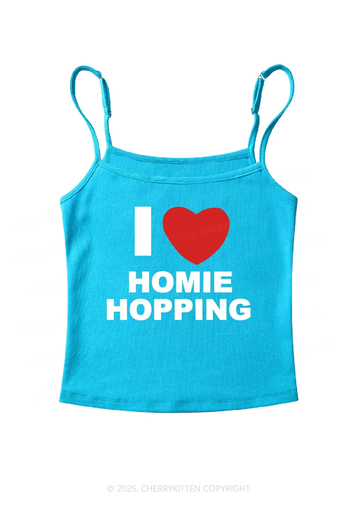 I Love Homie Hopping Y2K Spaghetti Strap Cami Cherrykitten - Image 7