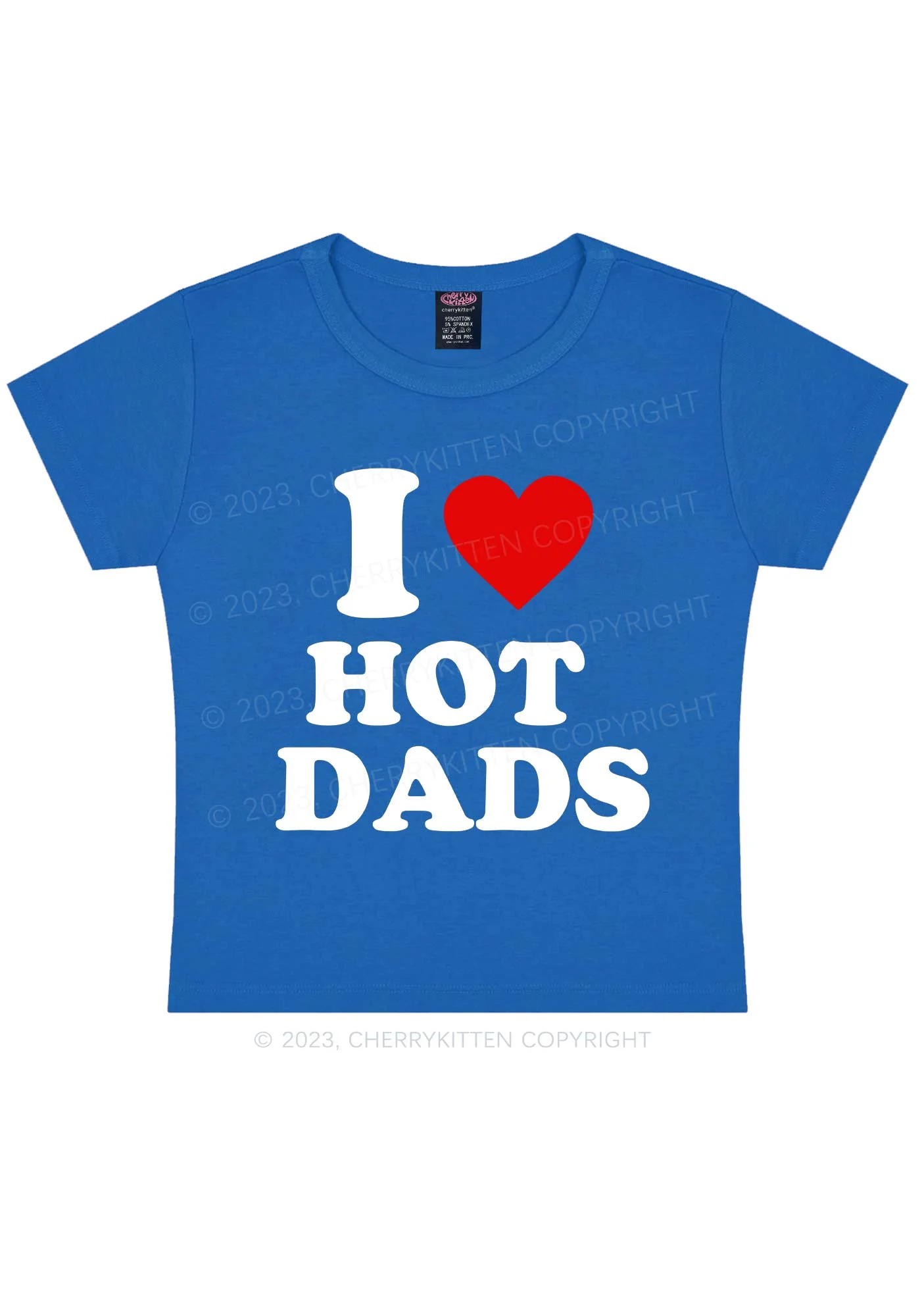 I Love Hot Dads Y2K Baby Tee - Image 4