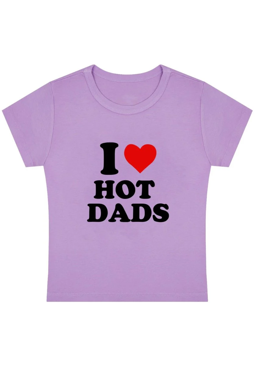 I Love Hot Dads Y2K Baby Tee - Image 5