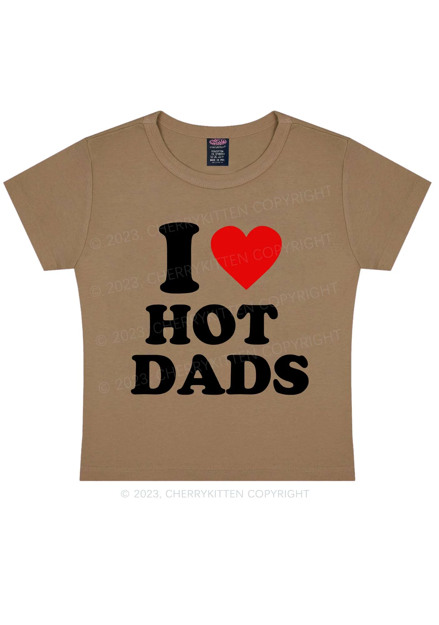 I Love Hot Dads Y2K Baby Tee - Image 6