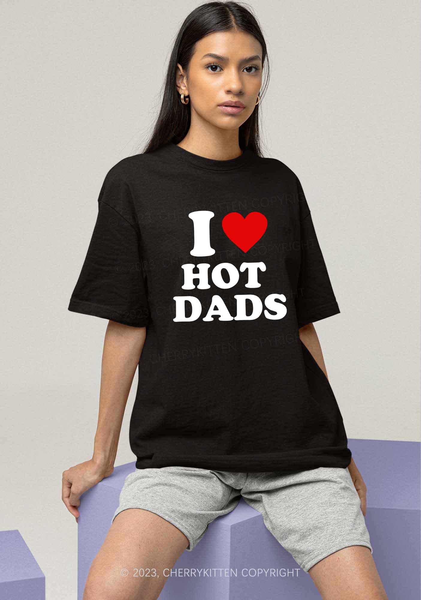 I Love Hot Dads Y2K Chunky Shirt Cherrykitten - Image 2