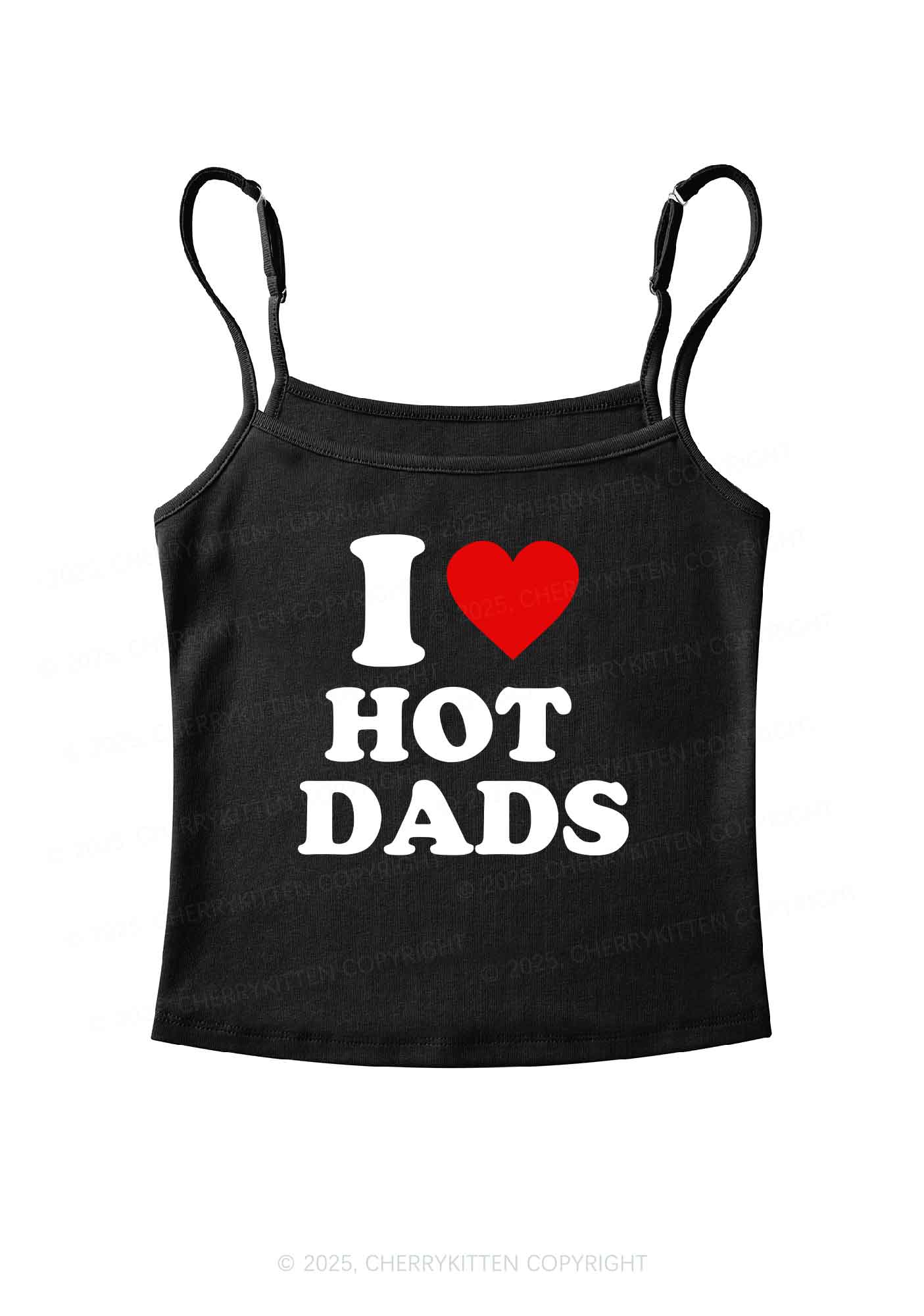 I Love Hot Dads Y2K Spaghetti Strap Cami Cherrykitten - Image 3