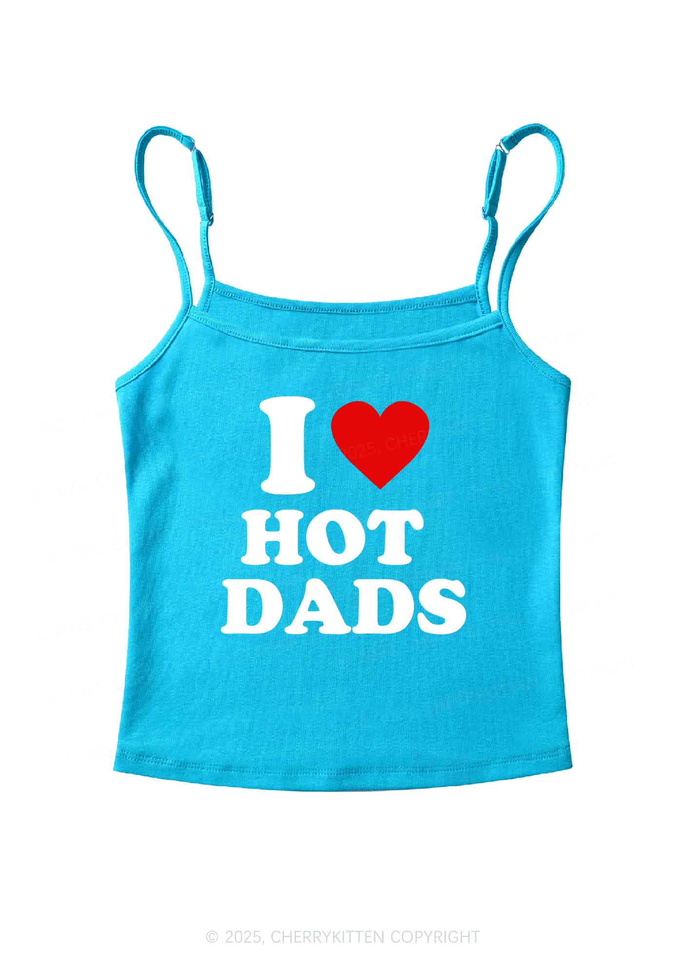 I Love Hot Dads Y2K Spaghetti Strap Cami Cherrykitten - Image 4