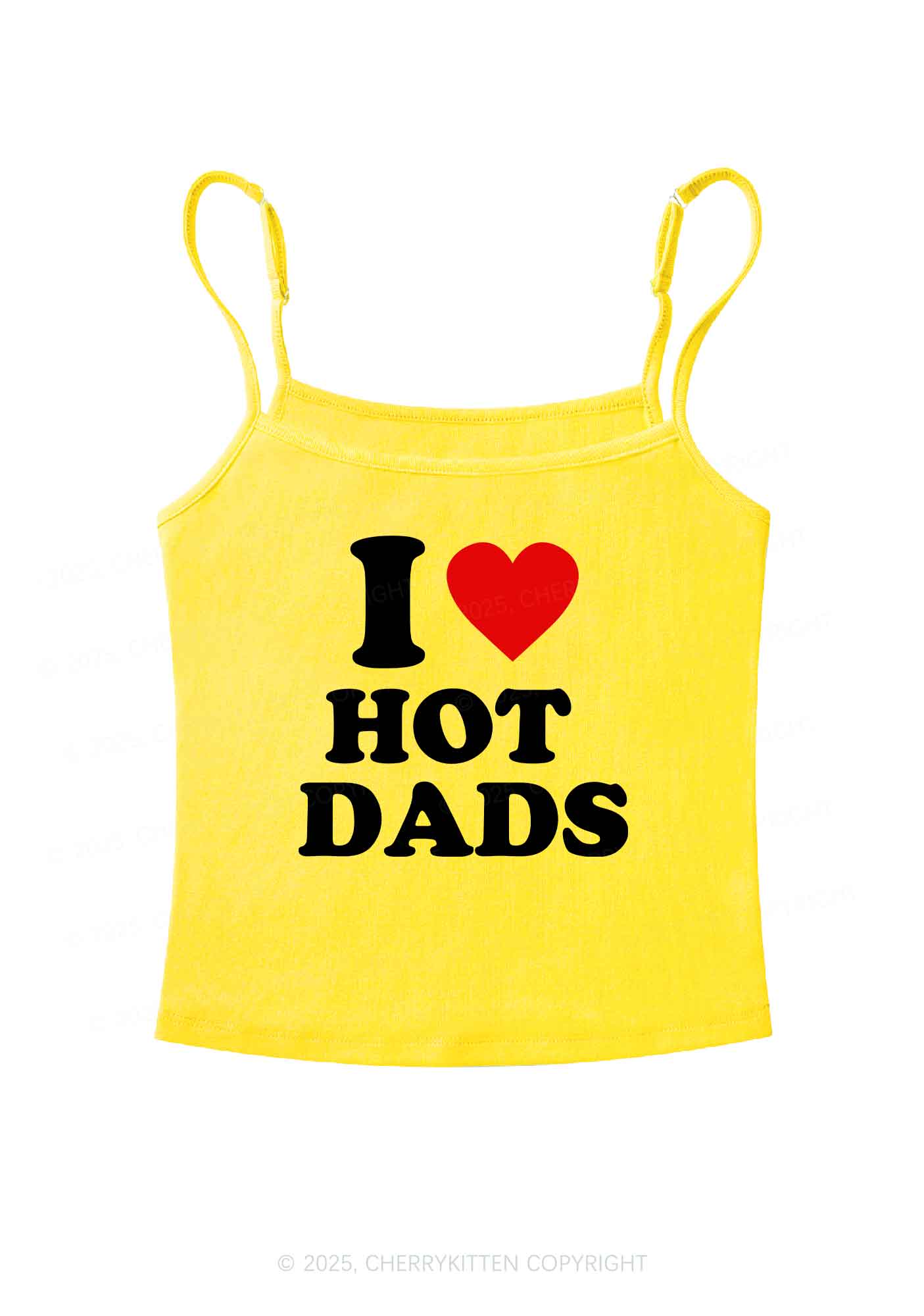 I Love Hot Dads Y2K Spaghetti Strap Cami Cherrykitten - Image 7