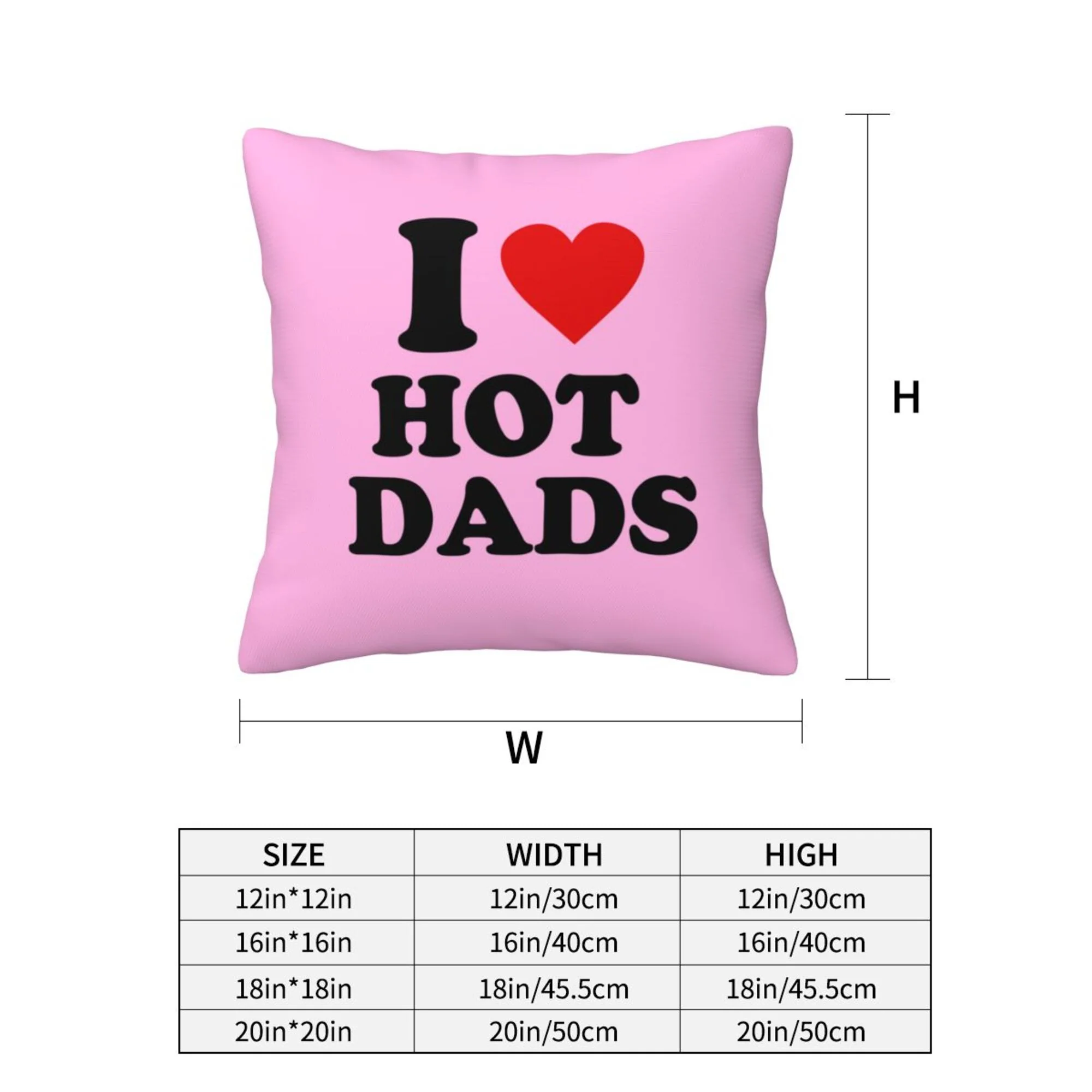 I Love Hot Dads Y2K Throw Pillow Cover Cherrykitten - Image 3