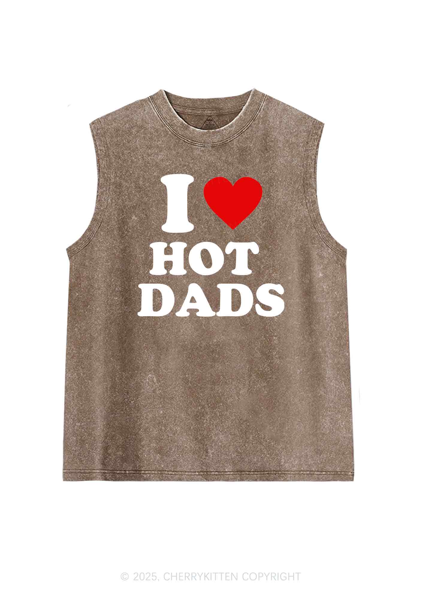 I Love Hot Dads Y2K Washed Tank Cherrykitten - Image 6