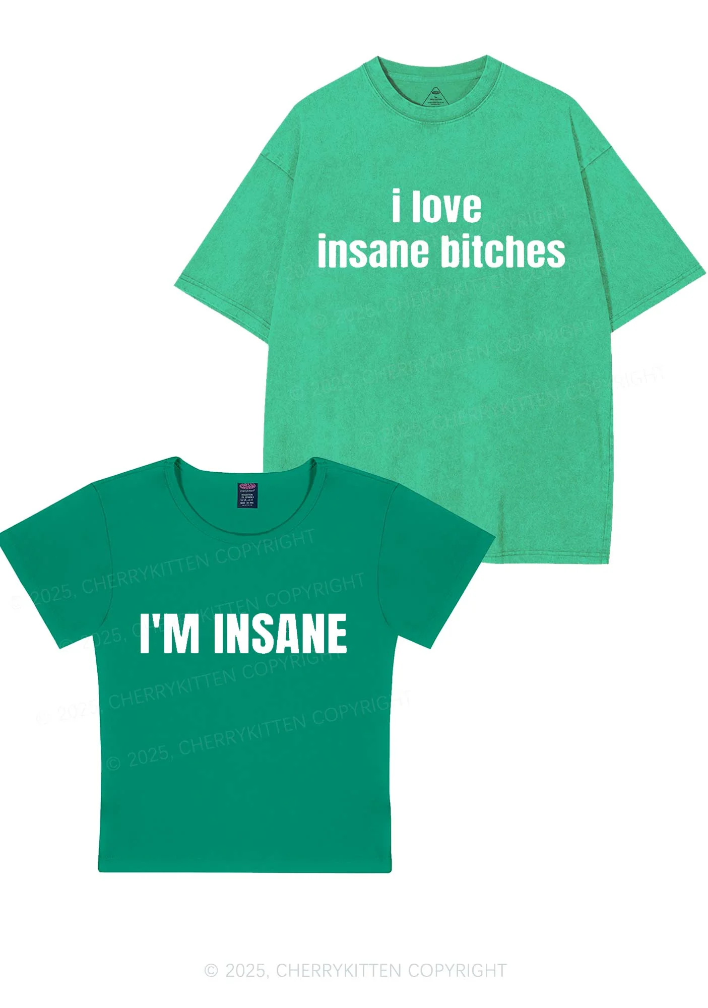 I Love Insane Y2K Valentine's Day Couple Shirt Cherrykitten - Image 9