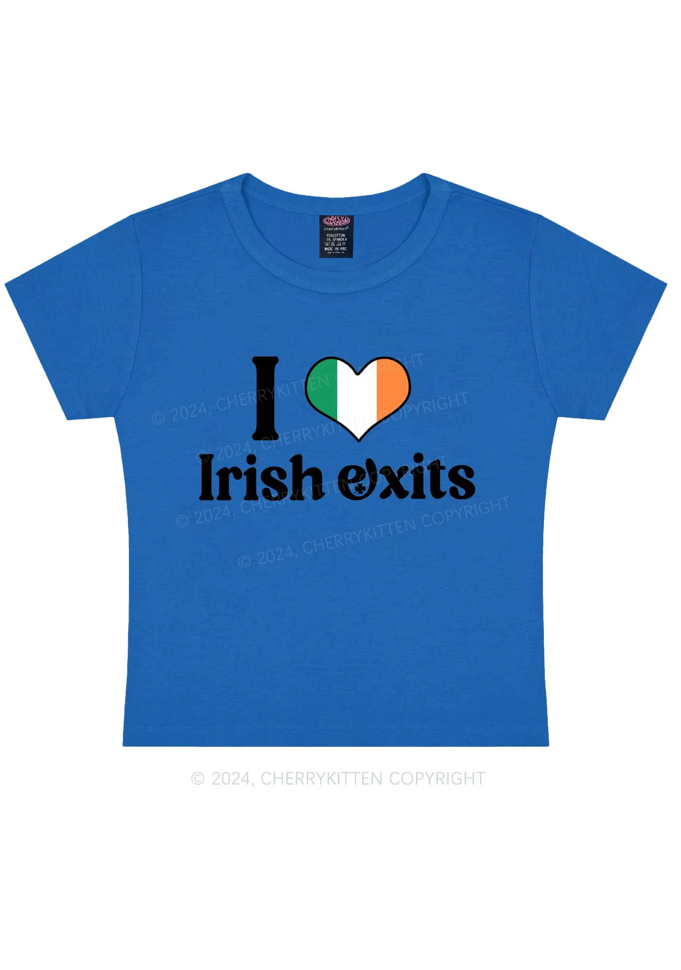 I Love Irish Exits St Patricks Y2K Baby Tee Cherrykitten - Image 10