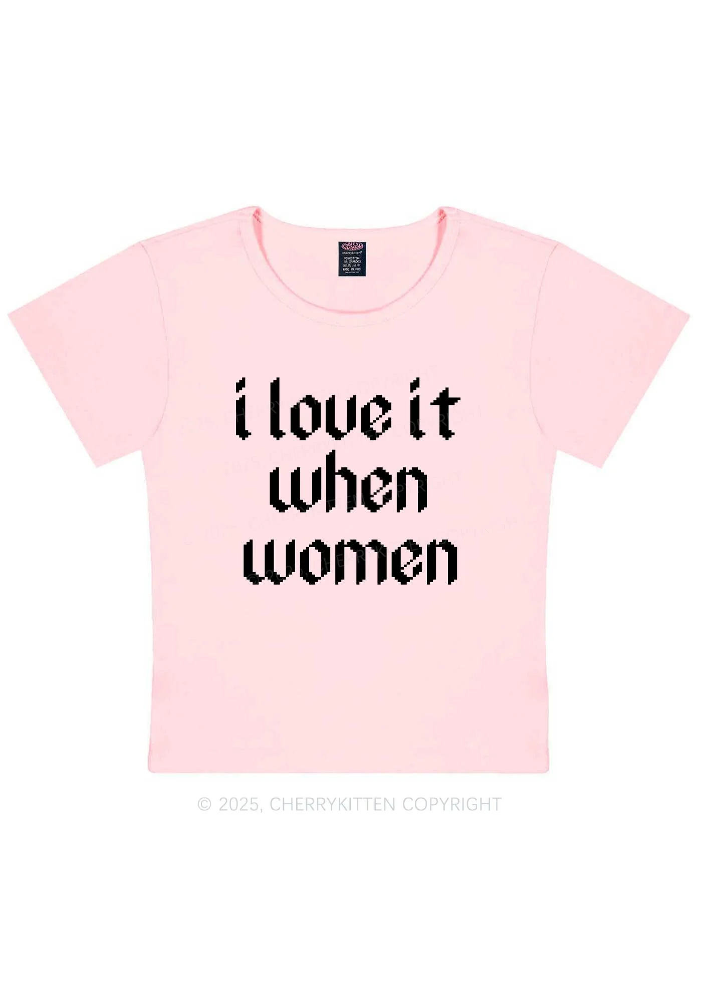 I Love It When Women Y2K Baby Tee Cherrykitten - Image 12