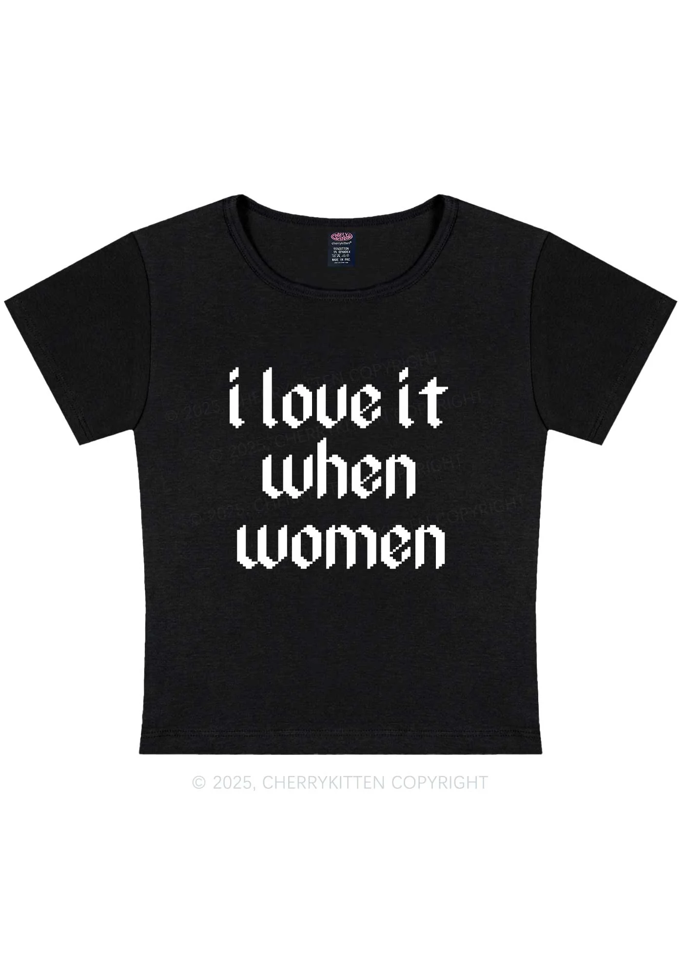 I Love It When Women Y2K Baby Tee Cherrykitten - Image 4