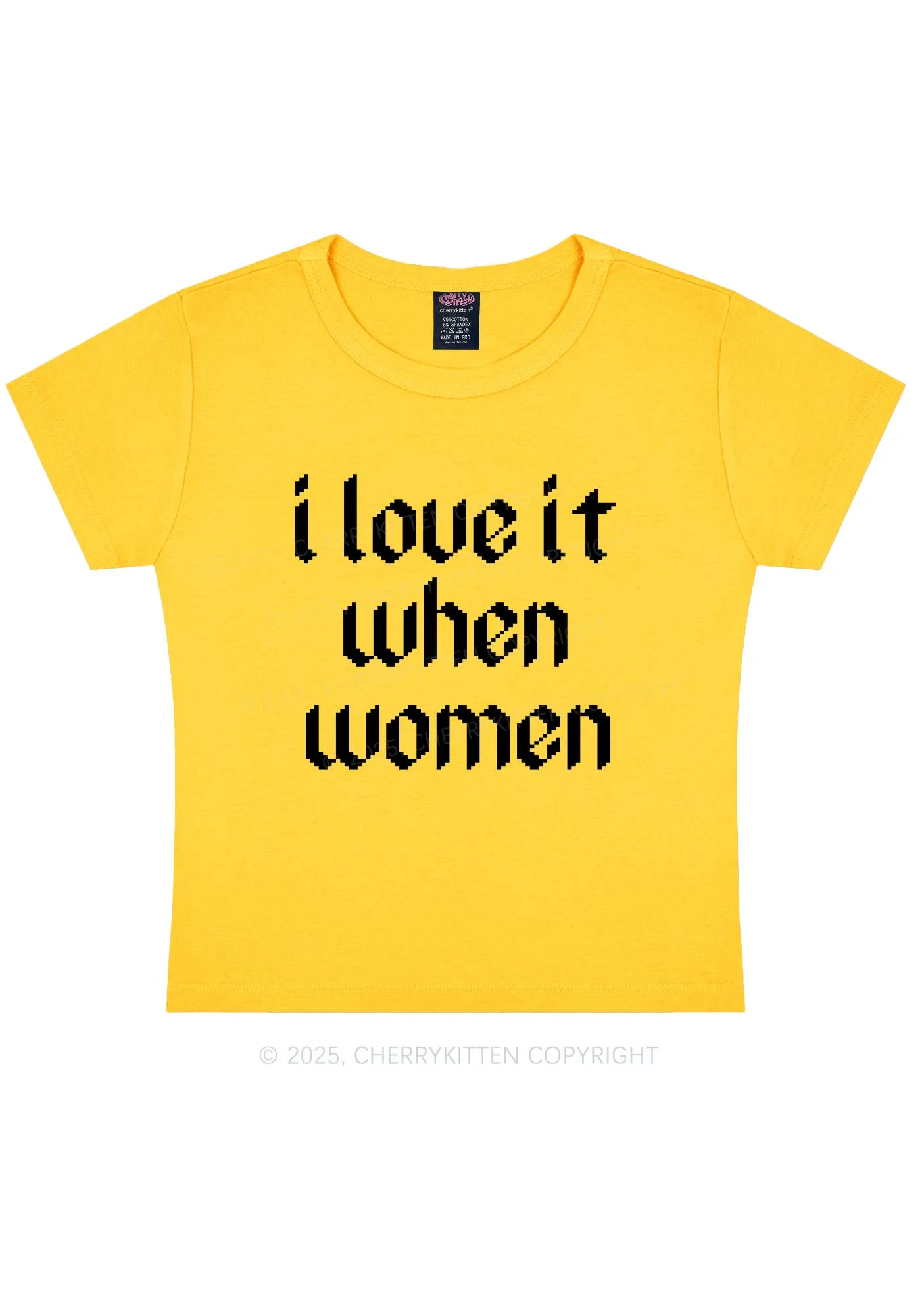 I Love It When Women Y2K Baby Tee Cherrykitten - Image 5