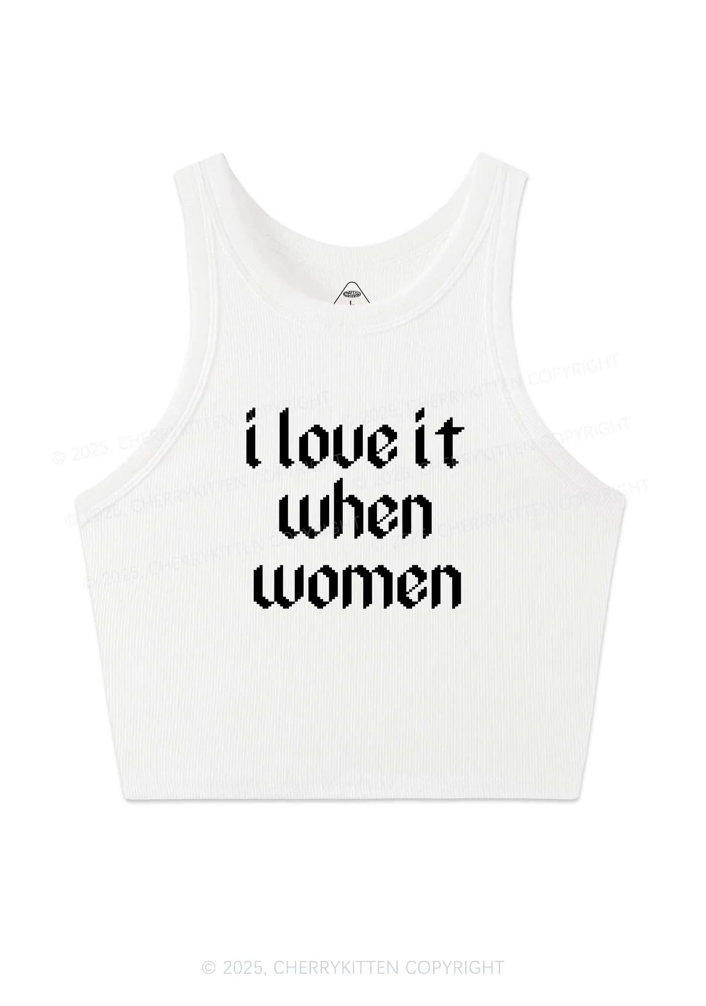 I Love It When Women Y2K Crop Tank Top Cherrykitten - Image 3
