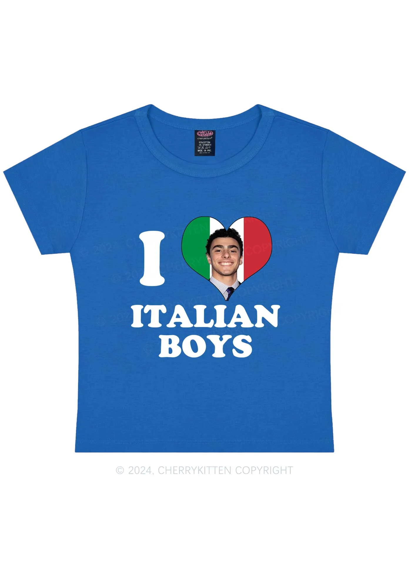 I Love Italian Luigi Y2K Baby Tee Cherrykitten - Image 10
