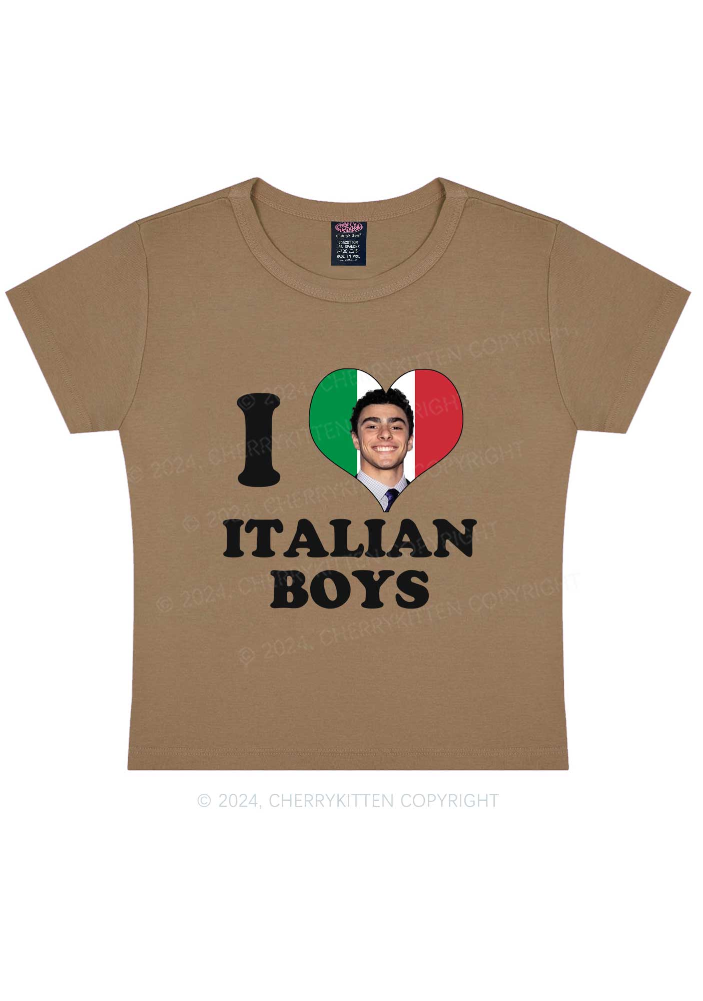 I Love Italian Luigi Y2K Baby Tee Cherrykitten - Image 11