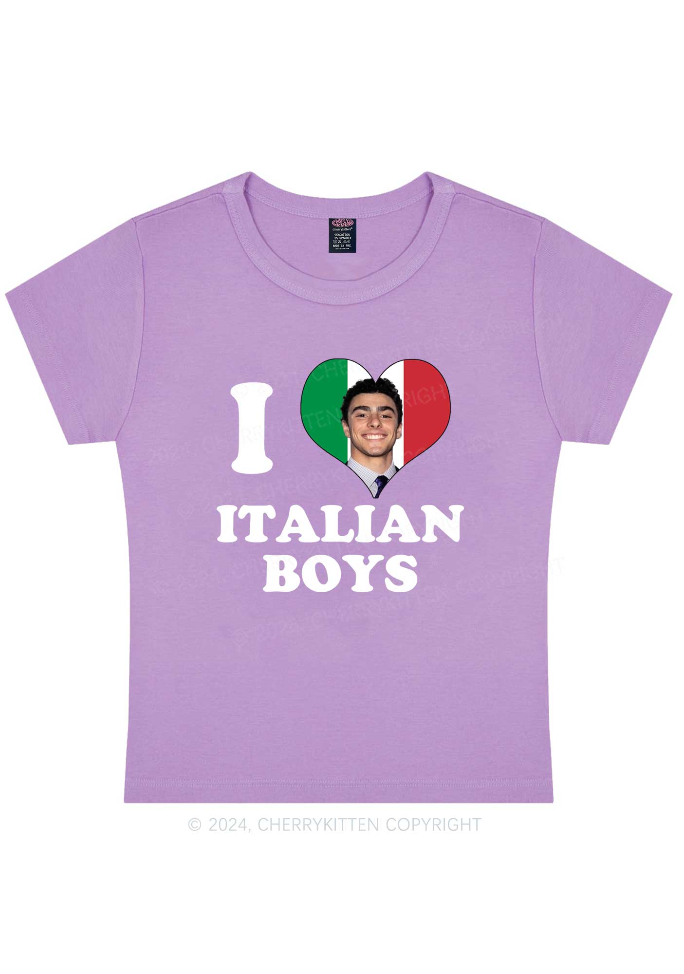 I Love Italian Luigi Y2K Baby Tee Cherrykitten - Image 7