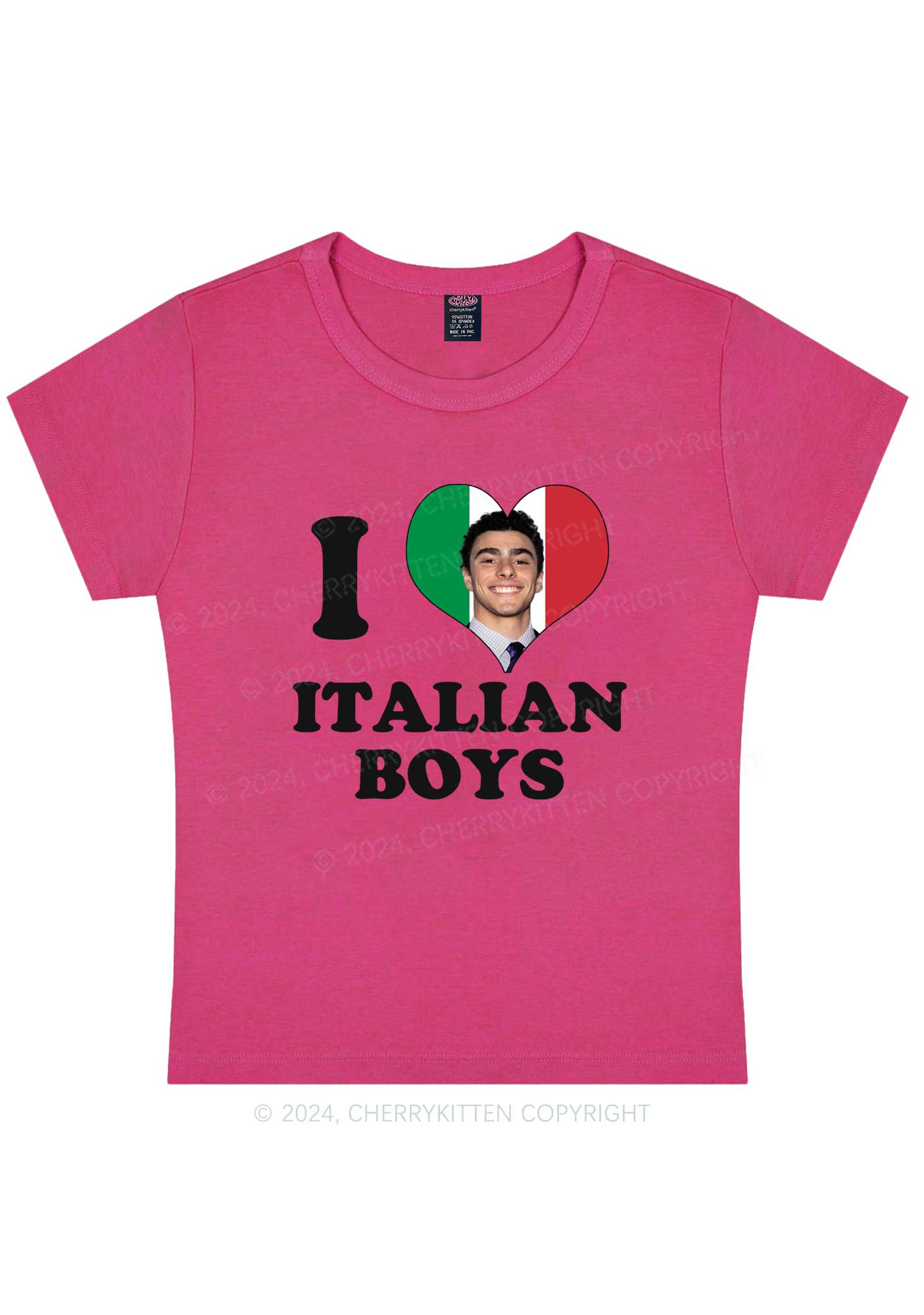 I Love Italian Luigi Y2K Baby Tee Cherrykitten - Image 8