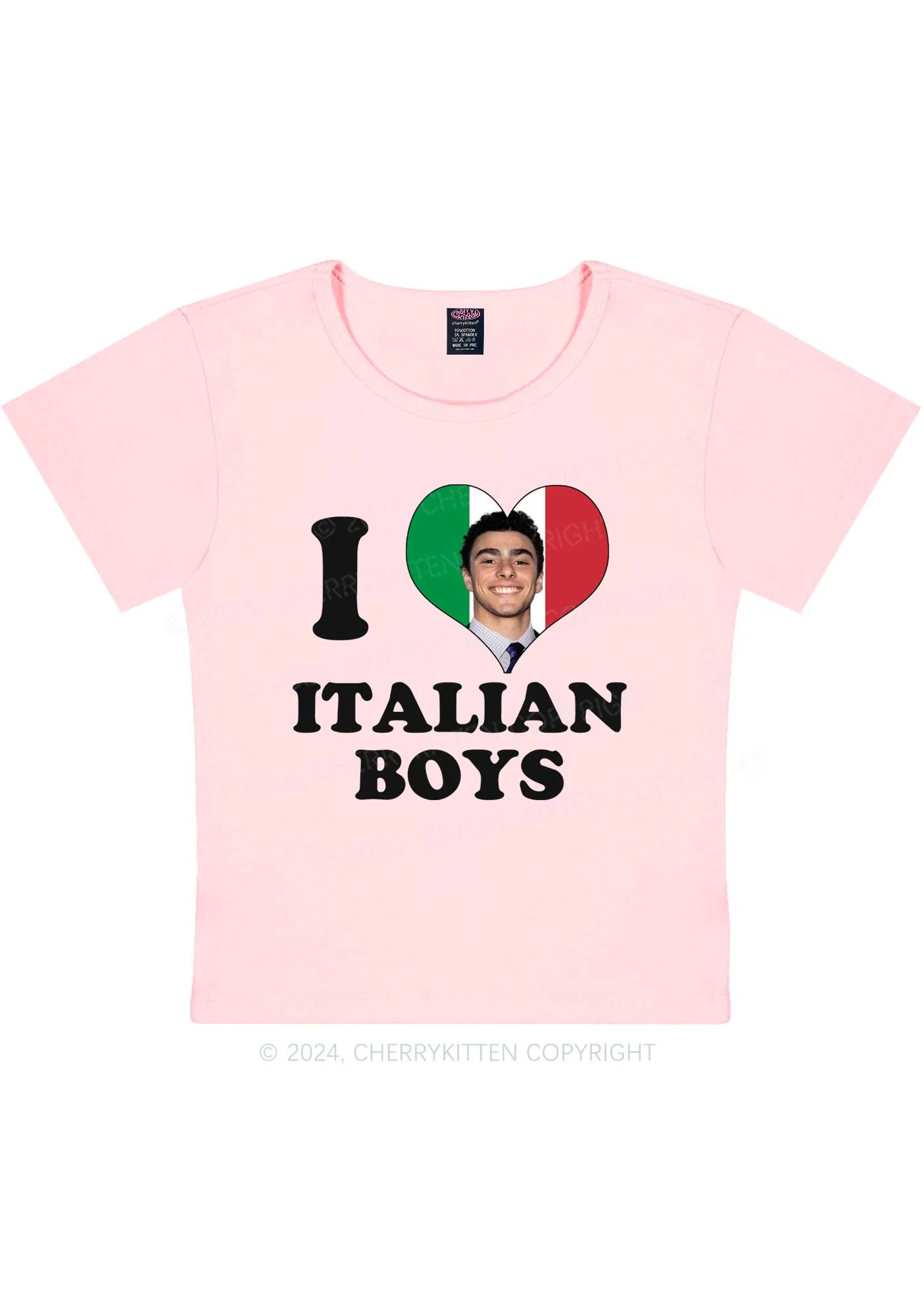 I Love Italian Luigi Y2K Baby Tee Cherrykitten - Image 9