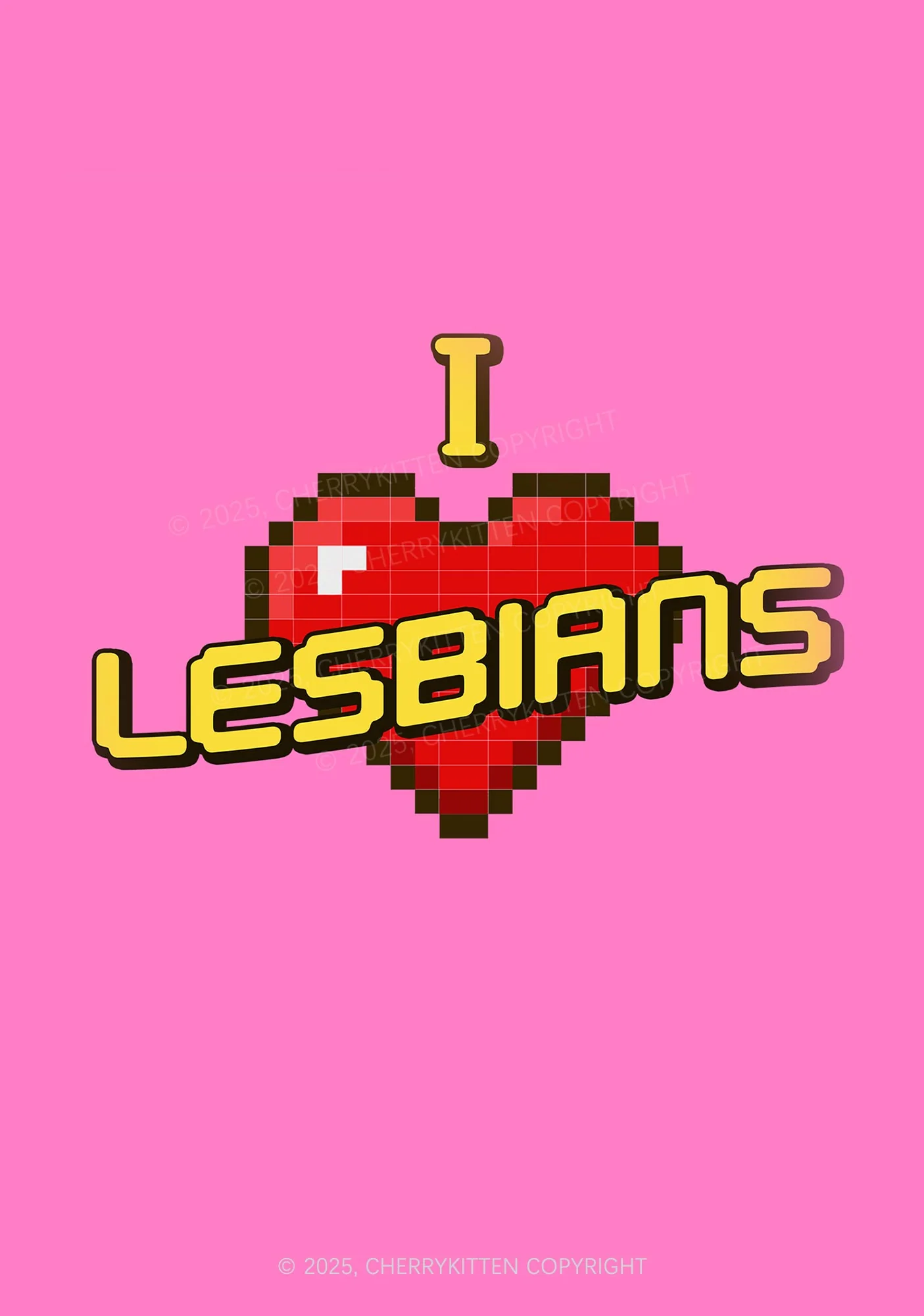 I Love Lesbians Pride 1Pc Y2K Pin Badge Cherrykitten - Image 2
