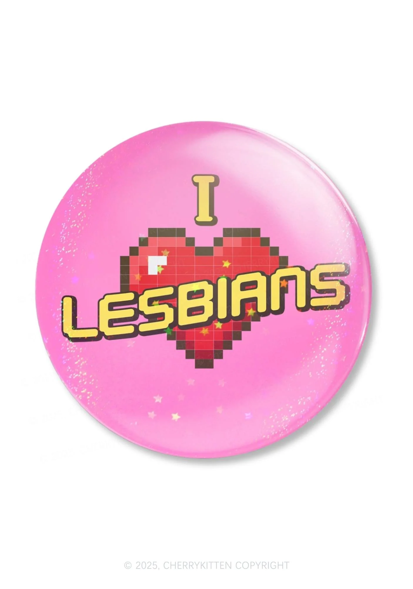 I Love Lesbians Pride 1Pc Y2K Pin Badge Cherrykitten - Image 3