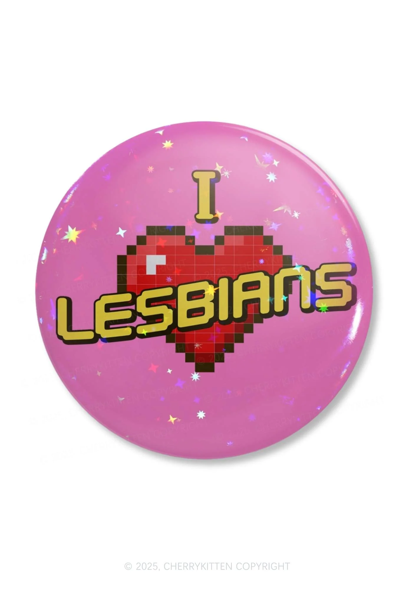 I Love Lesbians Pride 1Pc Y2K Pin Badge Cherrykitten - Image 4