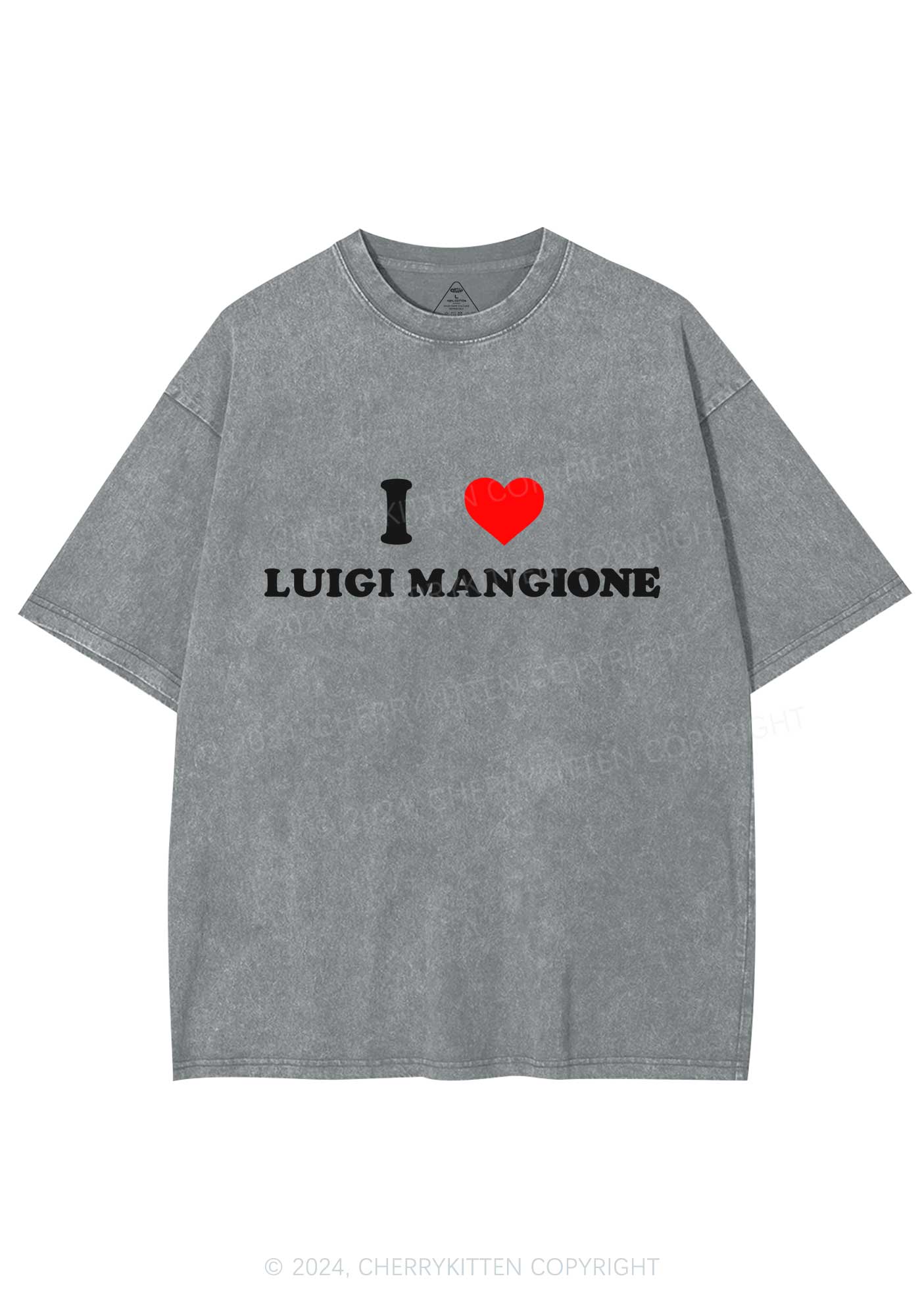 I Love Luigi Y2K Washed Tee Cherrykitten - Image 6