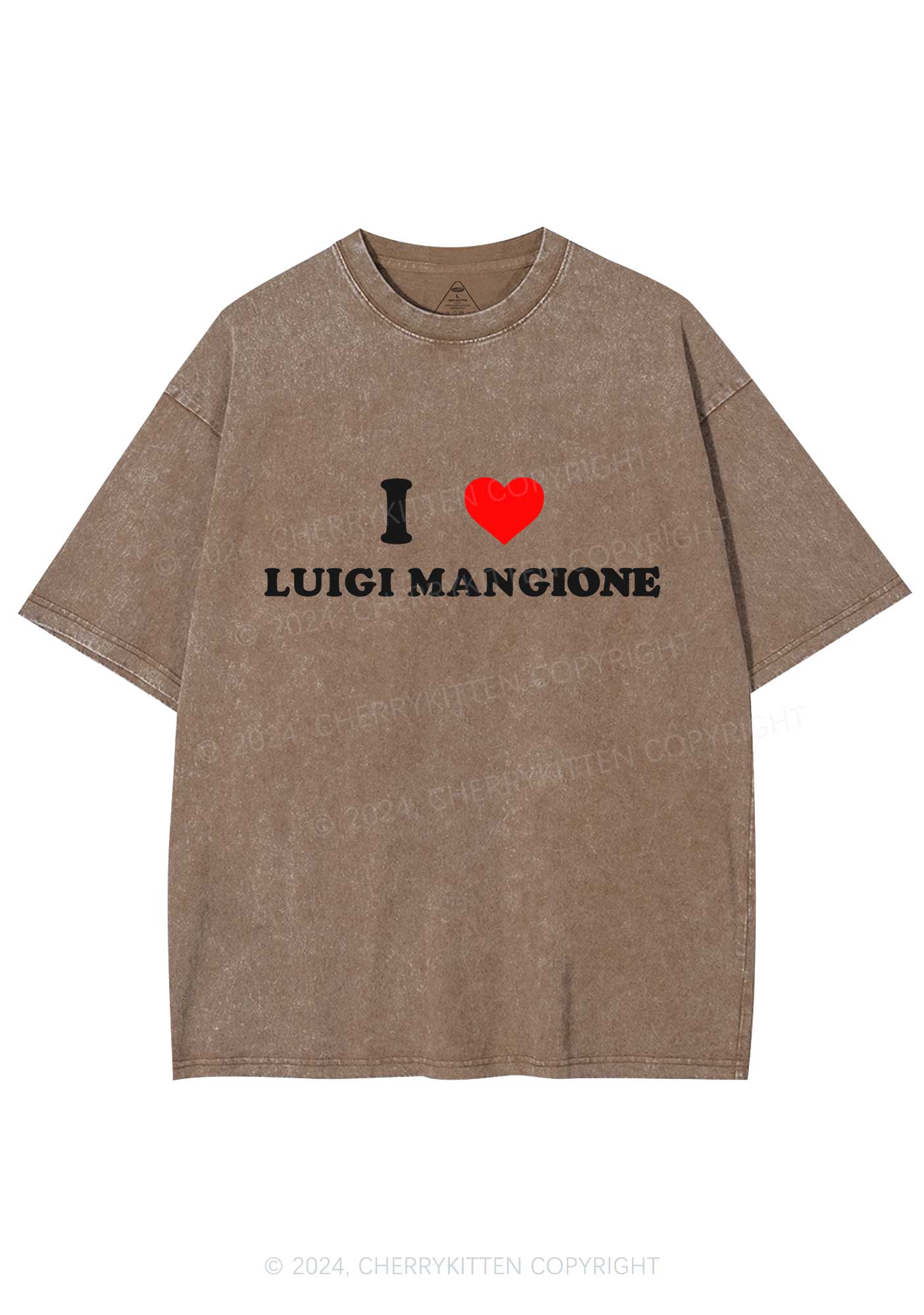 I Love Luigi Y2K Washed Tee Cherrykitten - Image 7