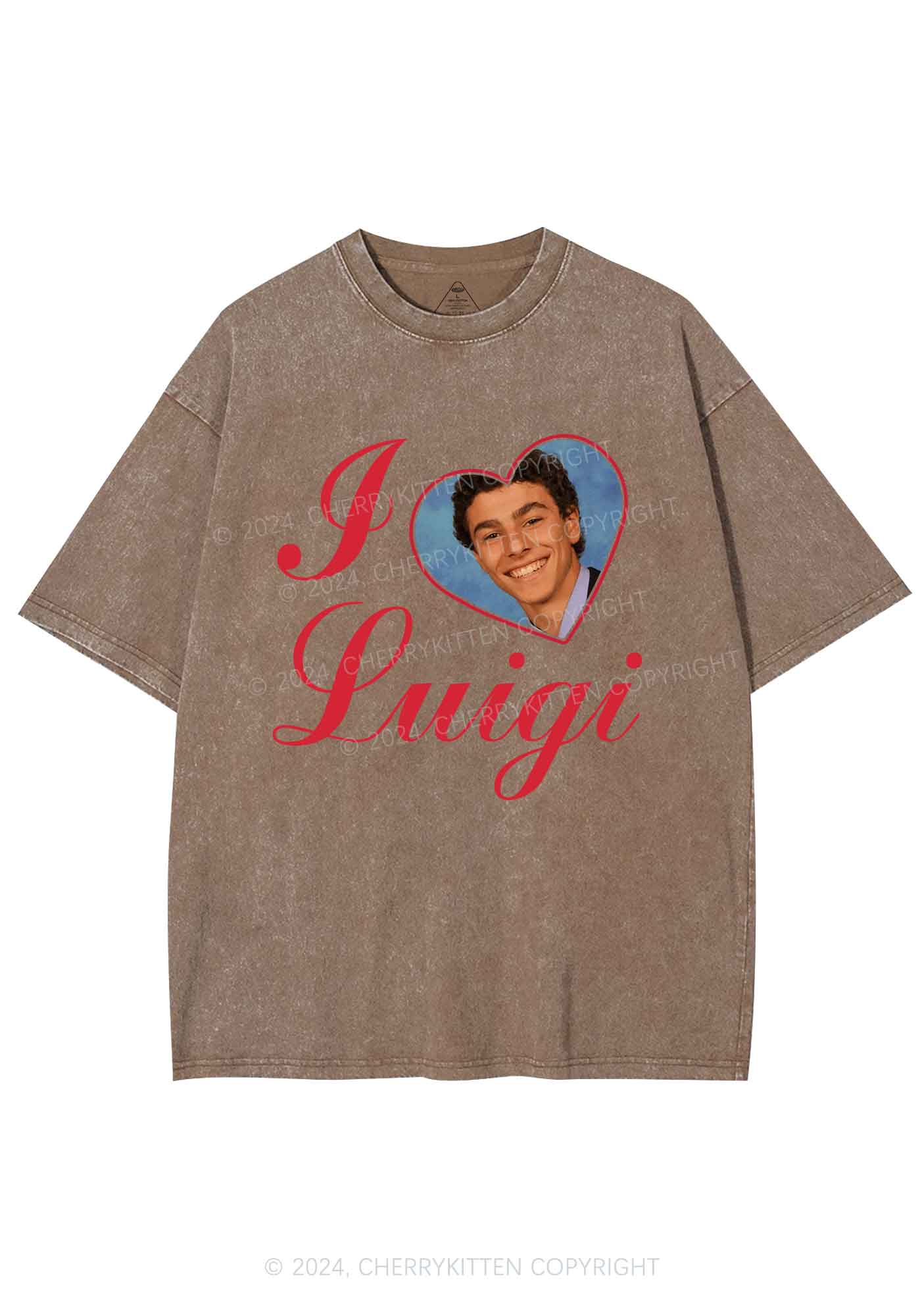 I Love Luigi Y2K Washed Tee Cherrykitten - Image 8