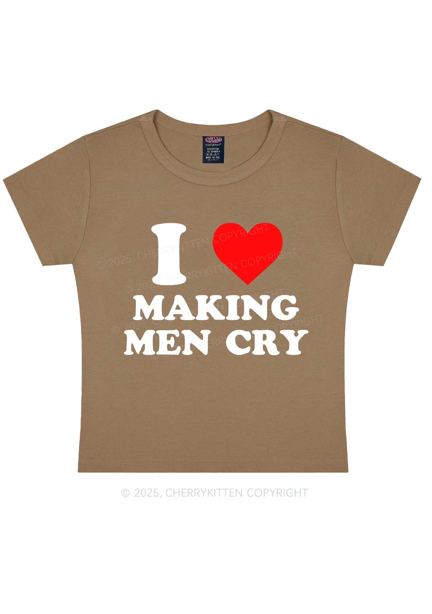I Love Making Men Cry Y2K Baby Tee Cherrykitten - Image 10