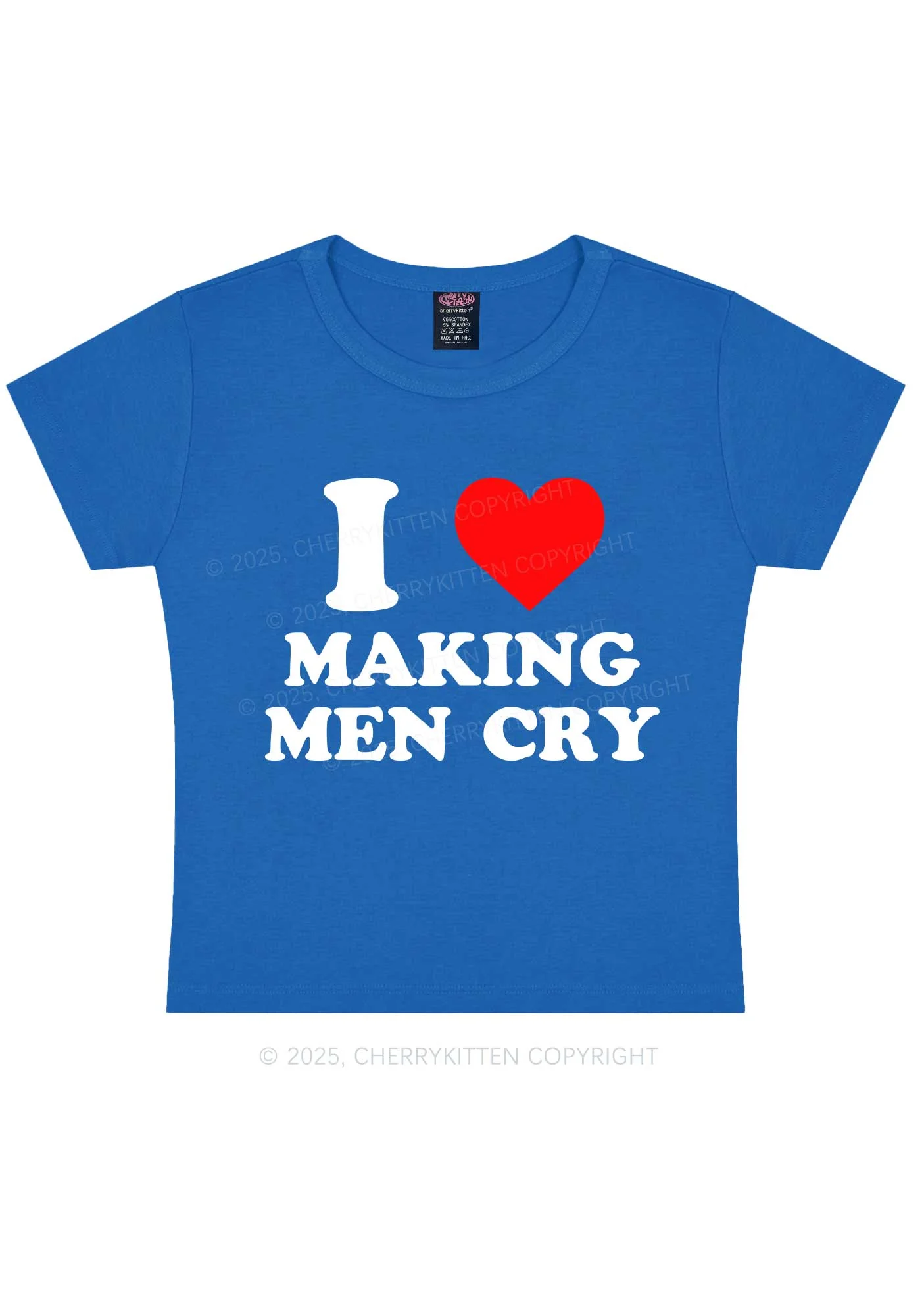 I Love Making Men Cry Y2K Baby Tee Cherrykitten - Image 11