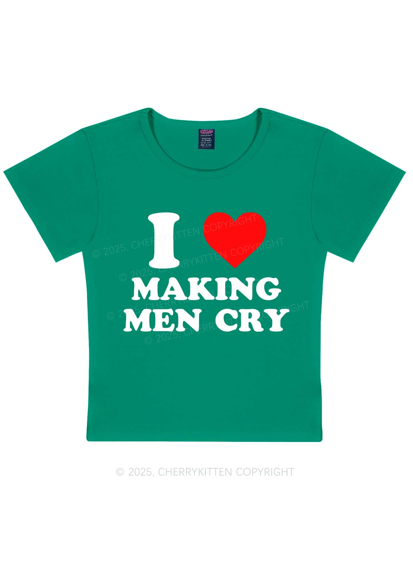 I Love Making Men Cry Y2K Baby Tee Cherrykitten - Image 12