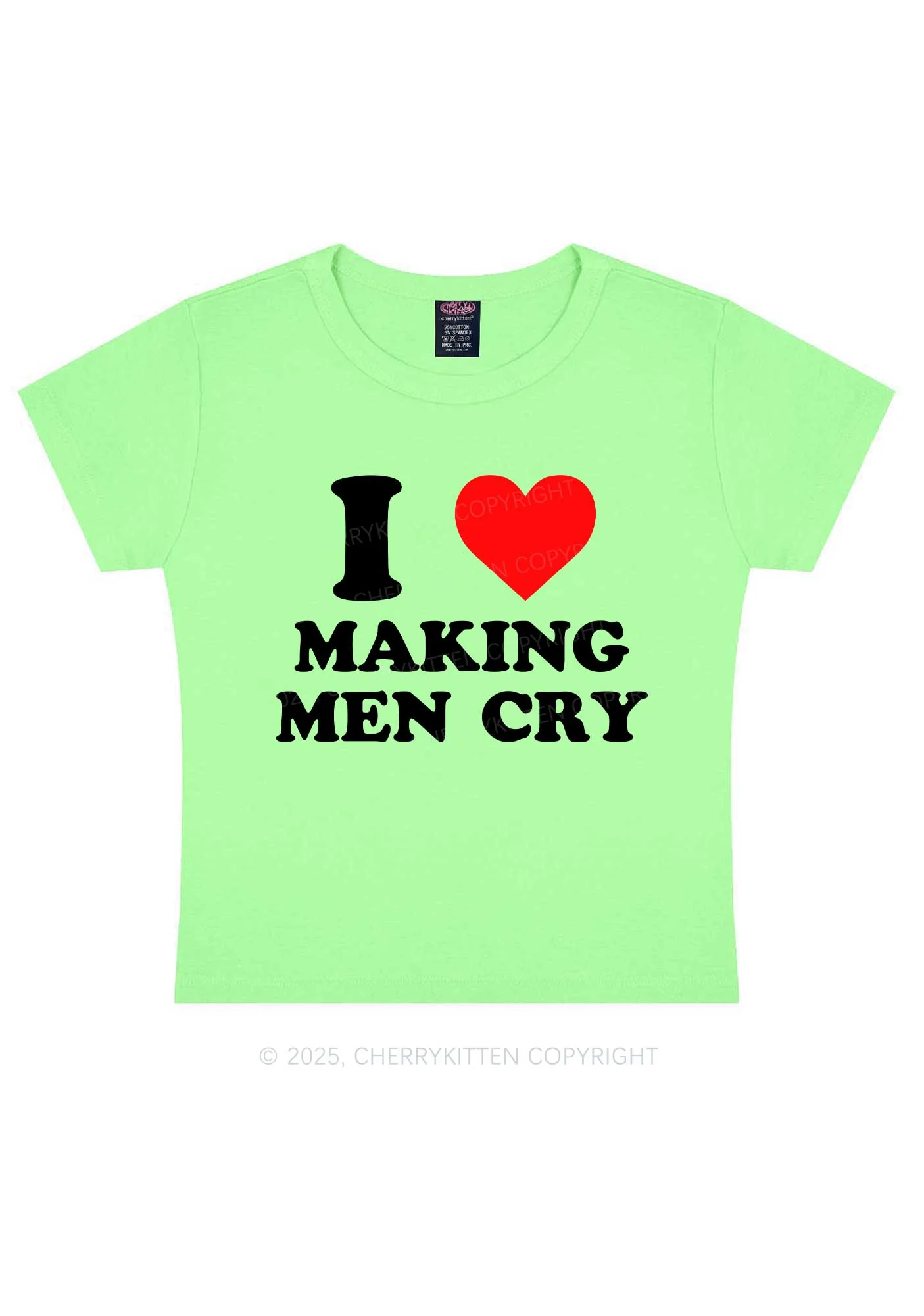 I Love Making Men Cry Y2K Baby Tee Cherrykitten - Image 13