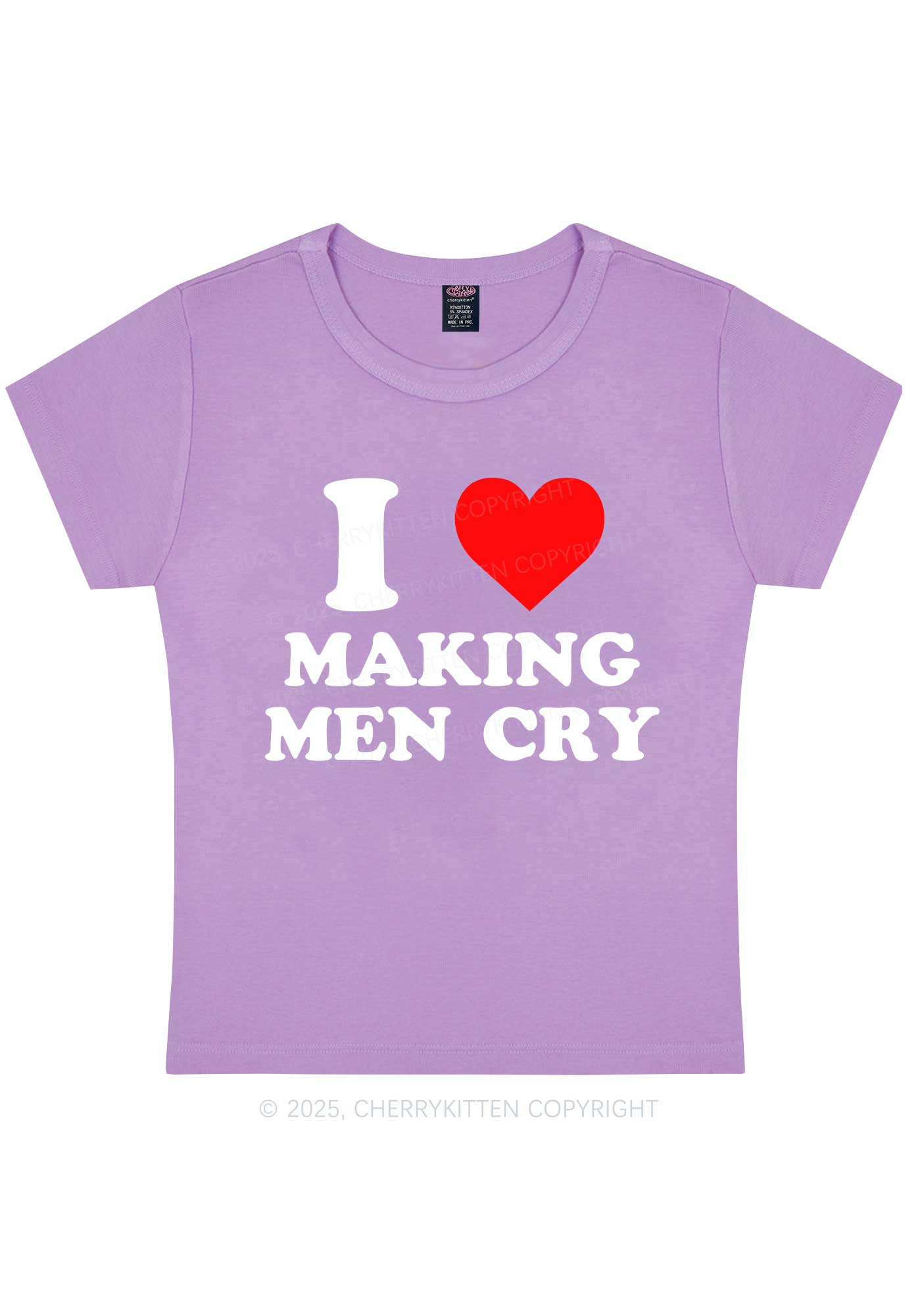 I Love Making Men Cry Y2K Baby Tee Cherrykitten - Image 8