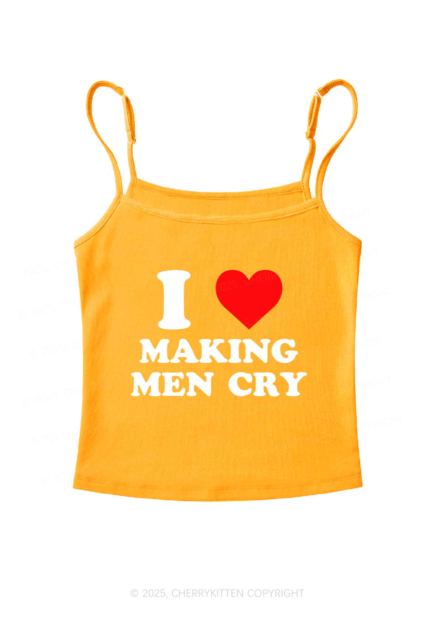 I Love Making Men Cry Y2K Spaghetti Strap Cami Cherrykitten - Image 7