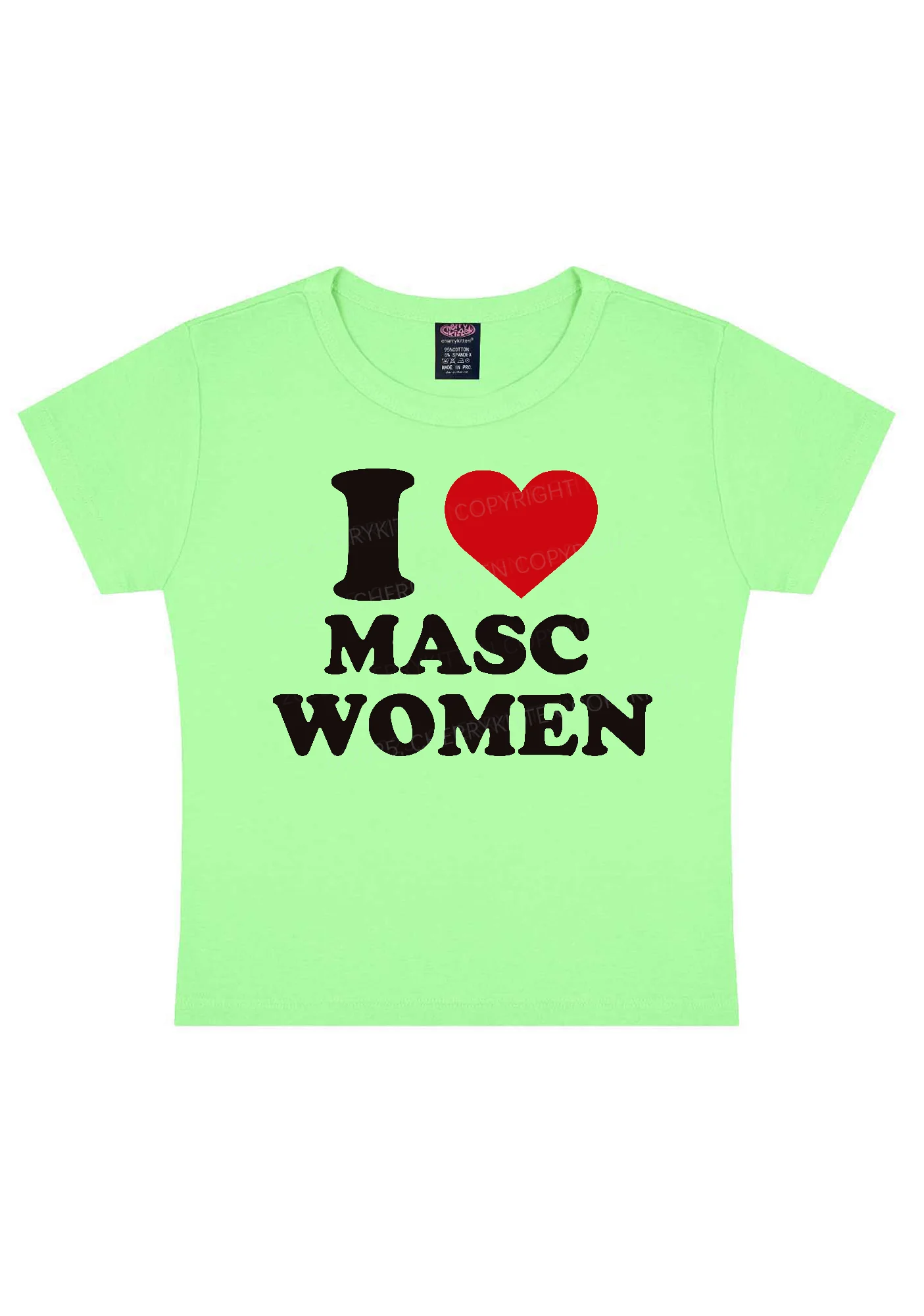 I Love Masc Women Pride Y2K Baby Tee Cherrykitten - Image 11