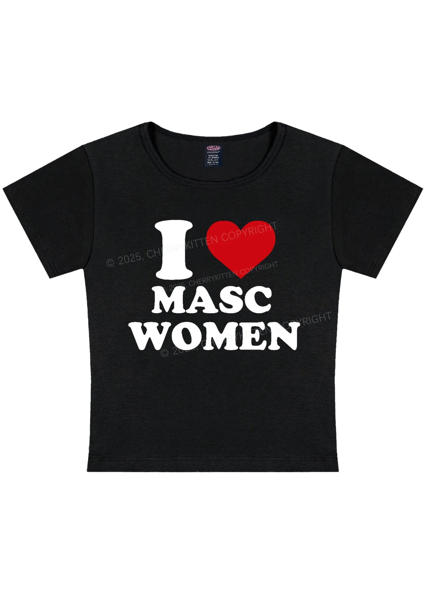 I Love Masc Women Pride Y2K Baby Tee Cherrykitten - Image 3