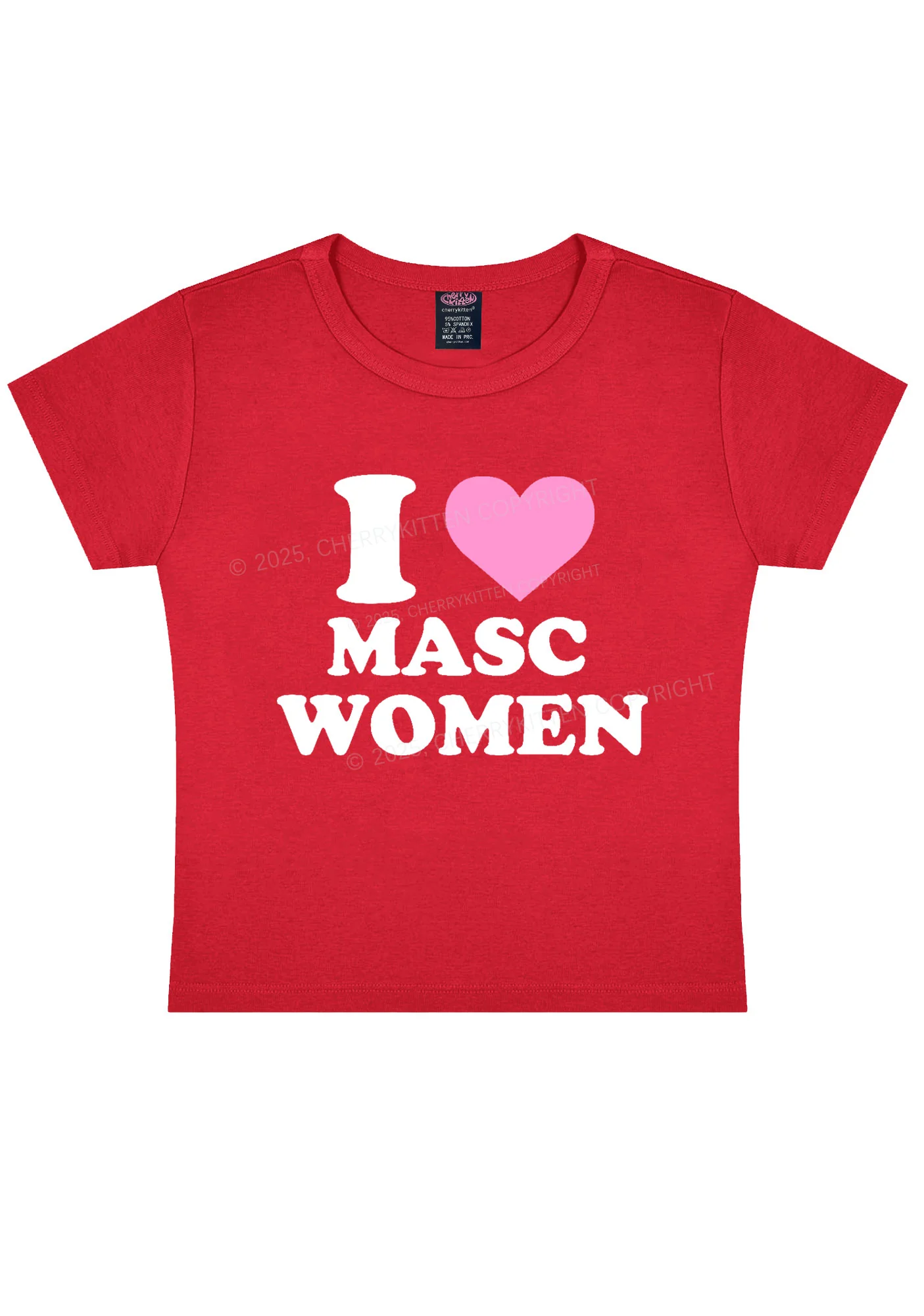 I Love Masc Women Pride Y2K Baby Tee Cherrykitten - Image 7
