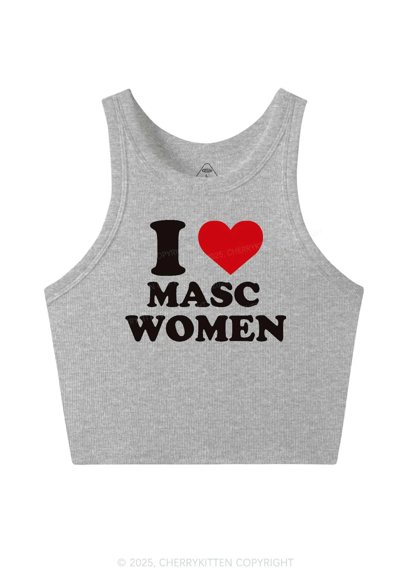 I Love Masc Women Pride Y2K Crop Tank Top Cherrykitten - Image 4