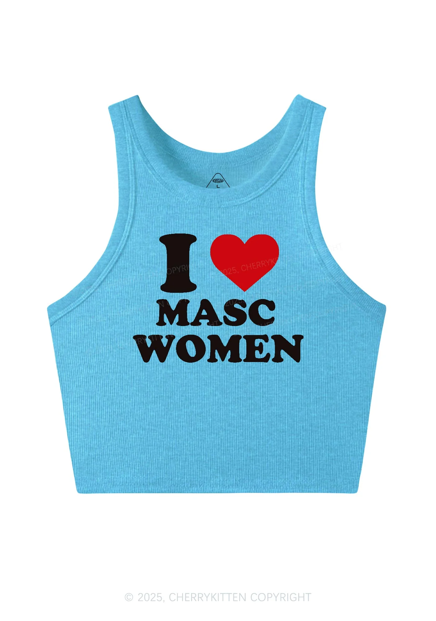 I Love Masc Women Pride Y2K Crop Tank Top Cherrykitten - Image 5