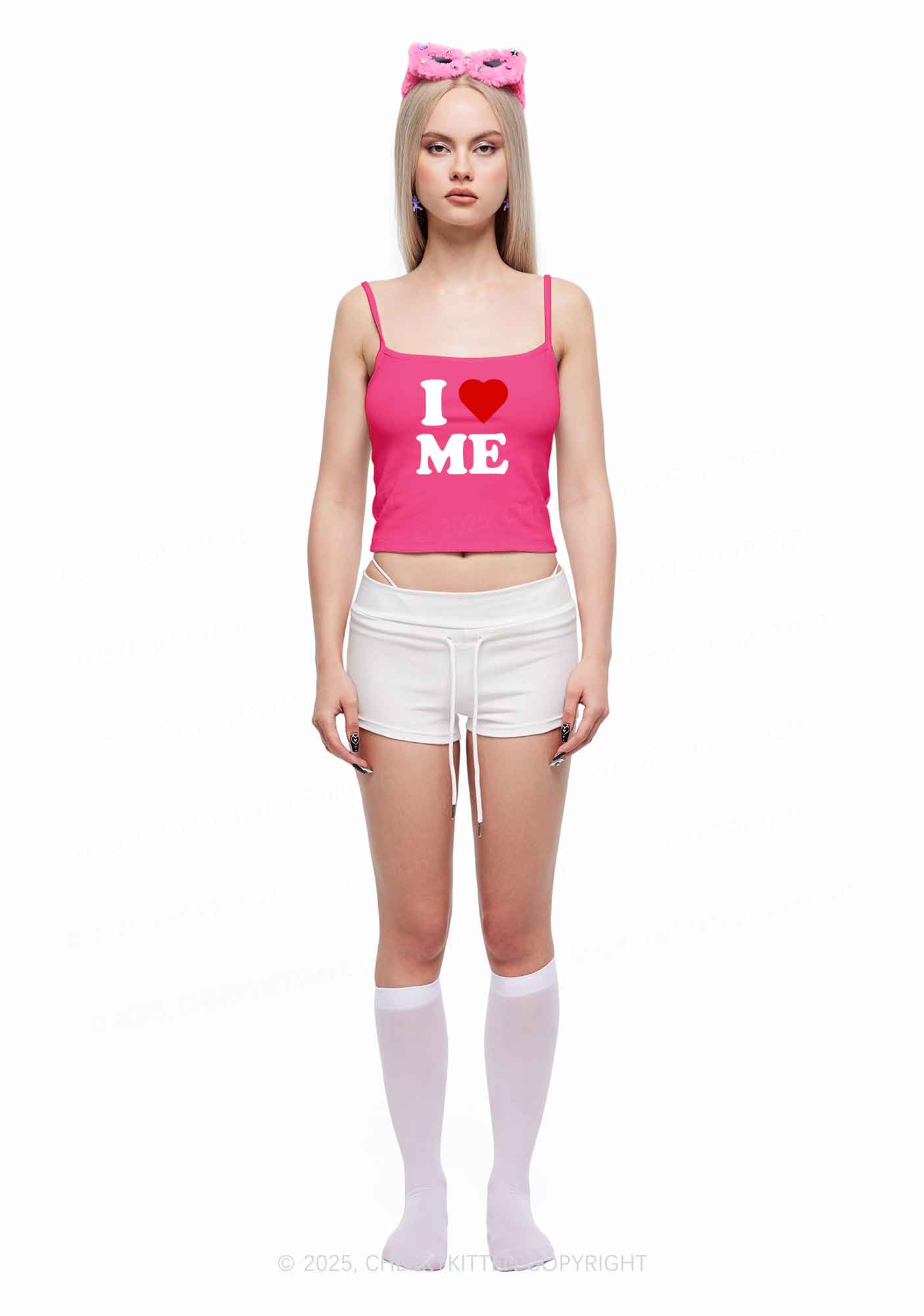 I Love Me Y2K Spaghetti Strap Cami Cherrykitten - Image 2