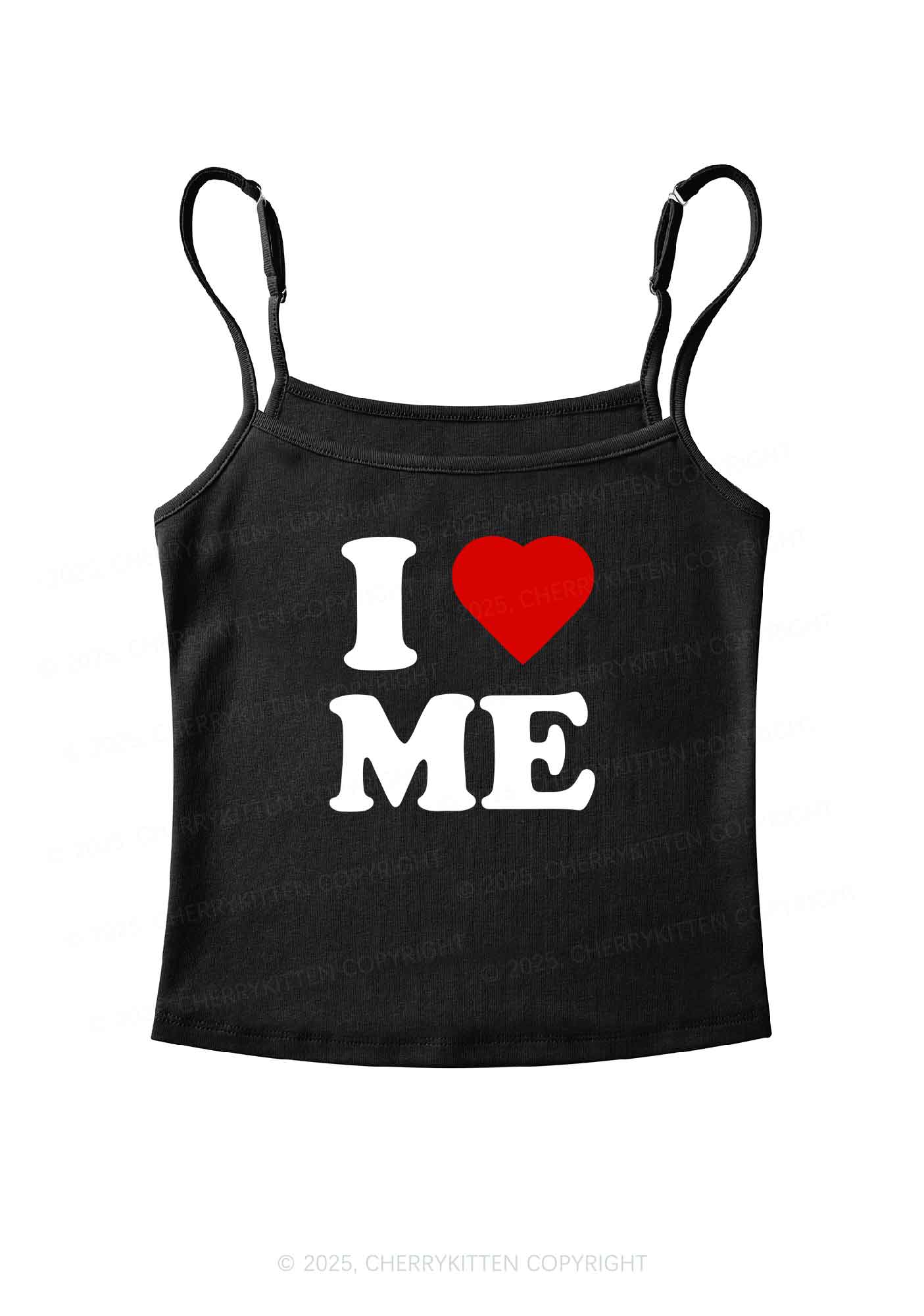 I Love Me Y2K Spaghetti Strap Cami Cherrykitten - Image 3