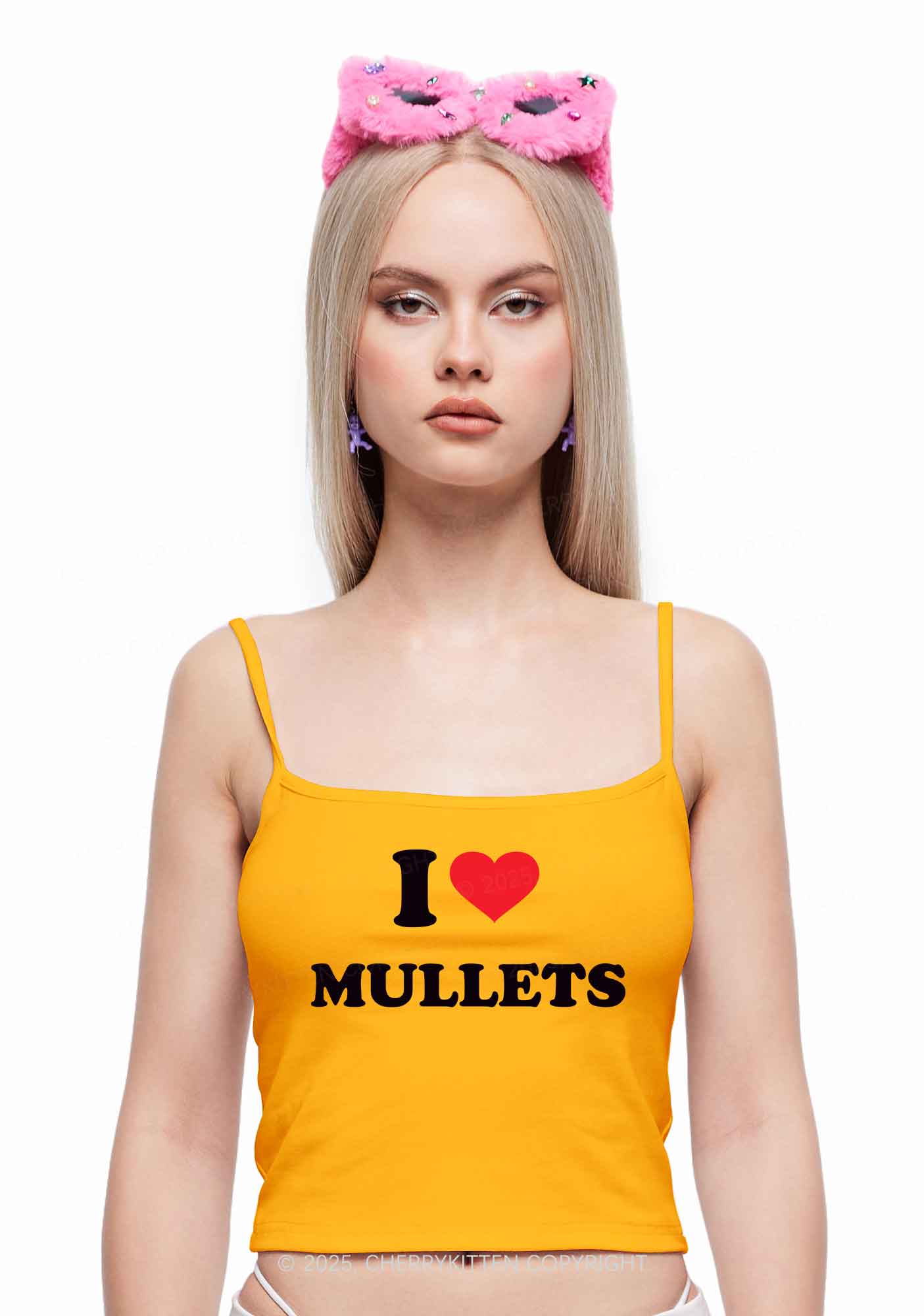 I Love Mullets Y2K Spaghetti Strap Cami Cherrykitten - Image 2