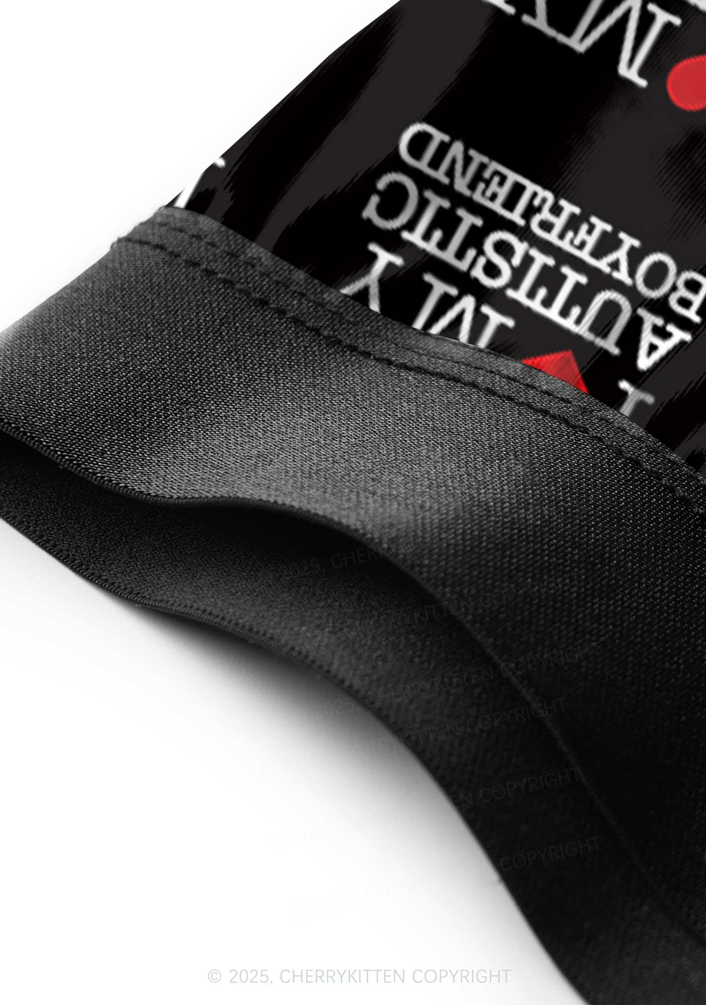 I Love My Autistic BF GF Valentine's Day Y2K Print Couples Boxer Thong Set Cherrykitten - Image 6